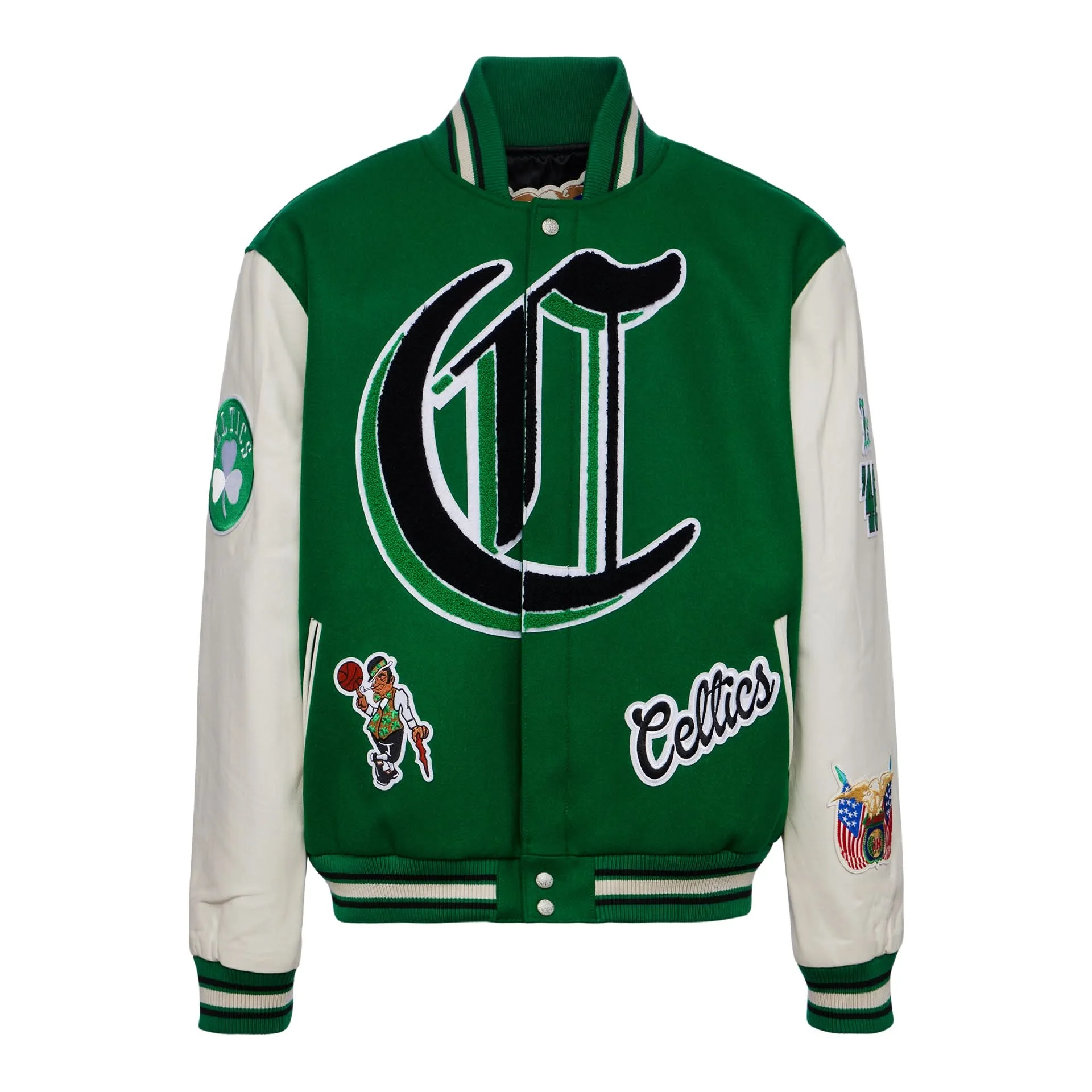 Boston Celtics Wool & Leather Varsity Jacket - Image 4