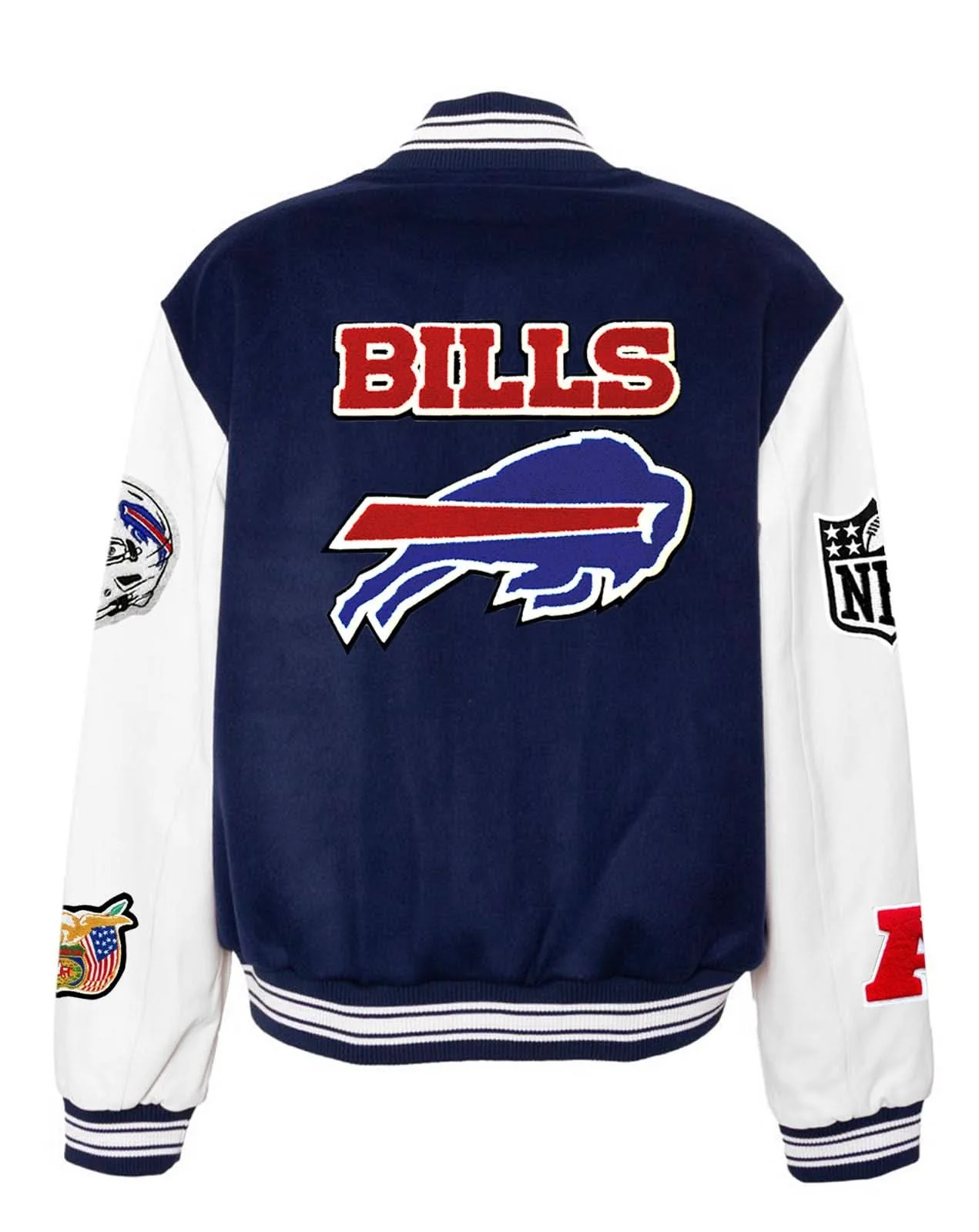 Buffalo Bills Wool & Leather Varsity Jacket - Image 5