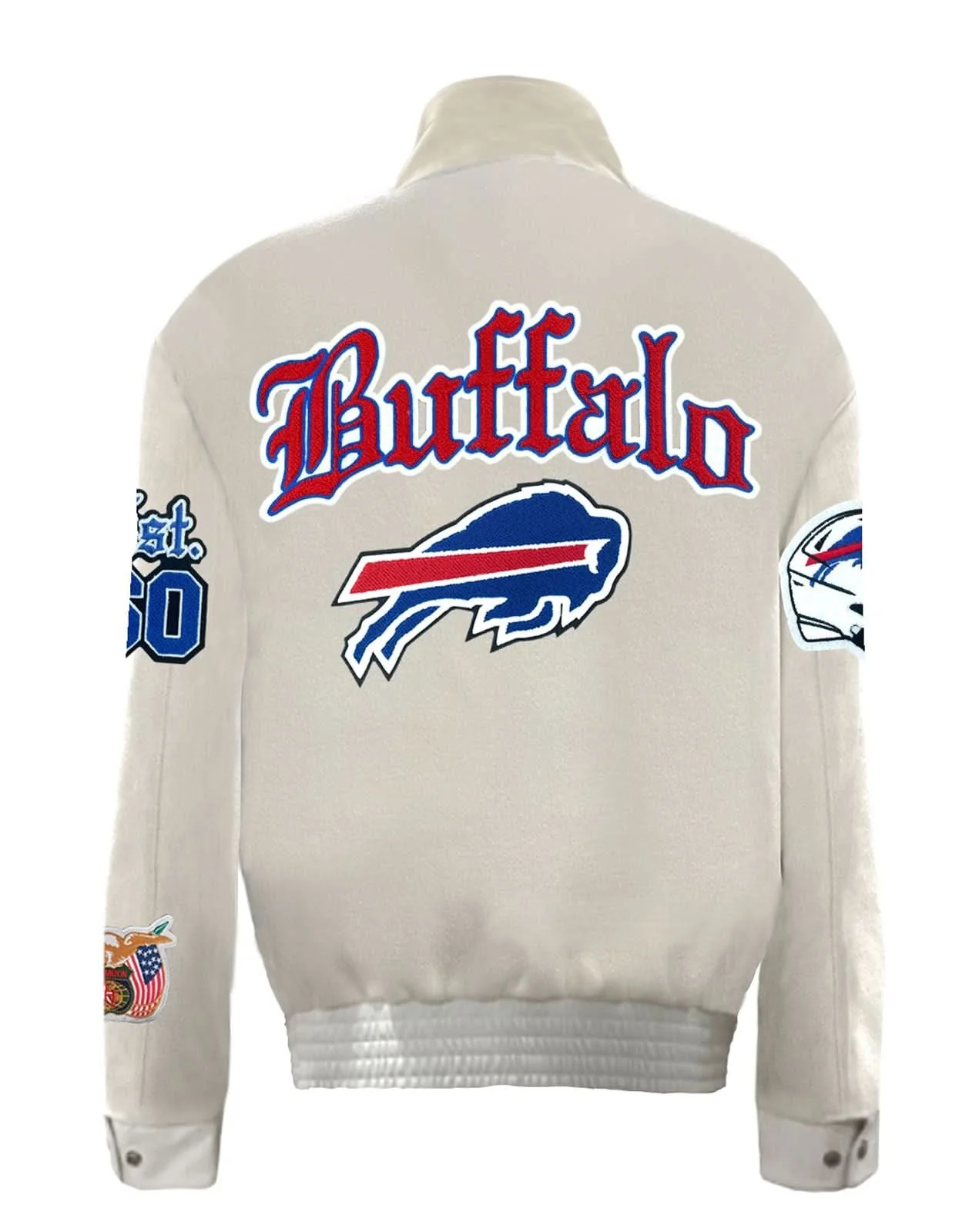 Buffalo Bills Wool & Leather Varsity Jacket - Image 7
