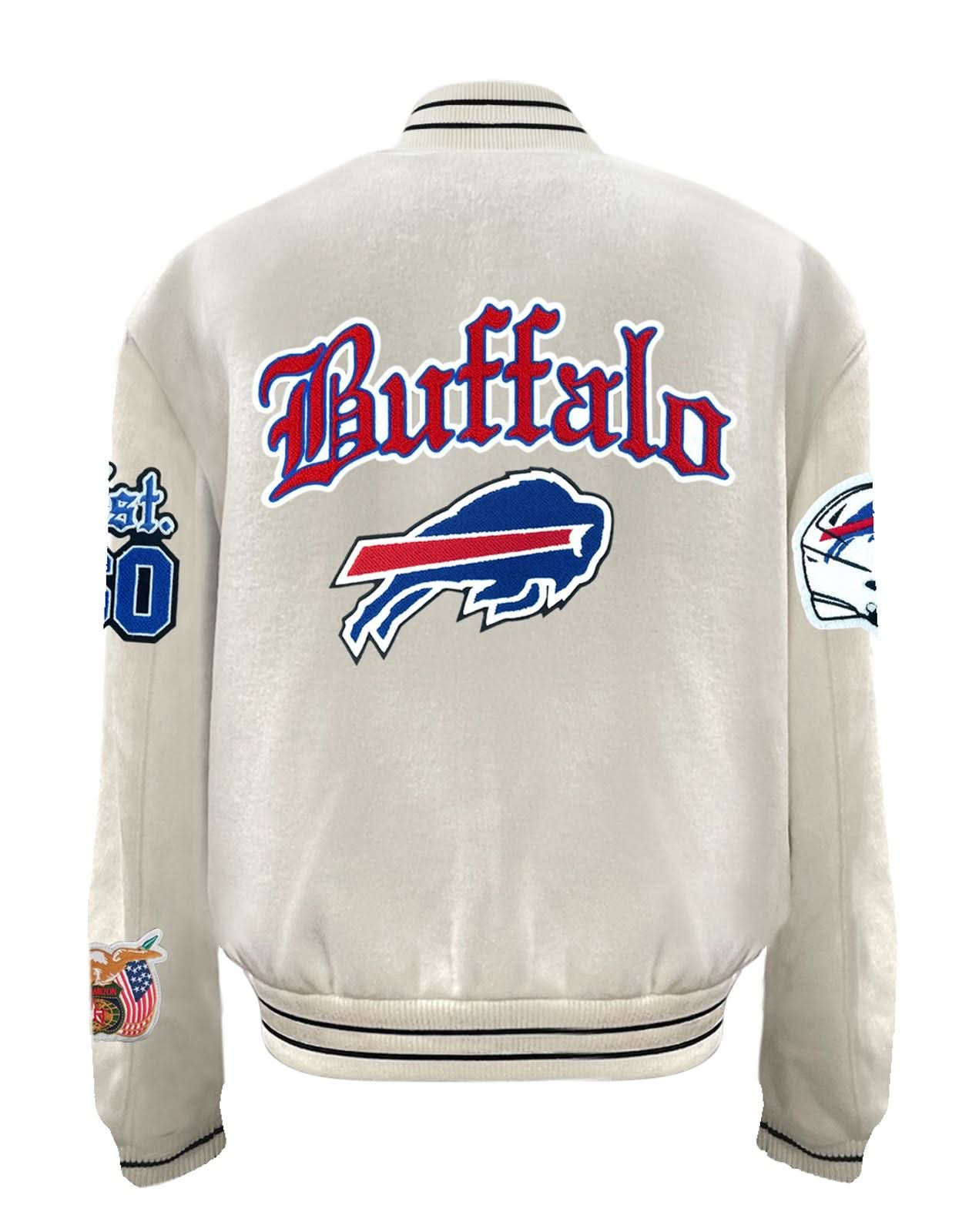 Buffalo Bills Wool Old English Varsity Jacket - Image 2