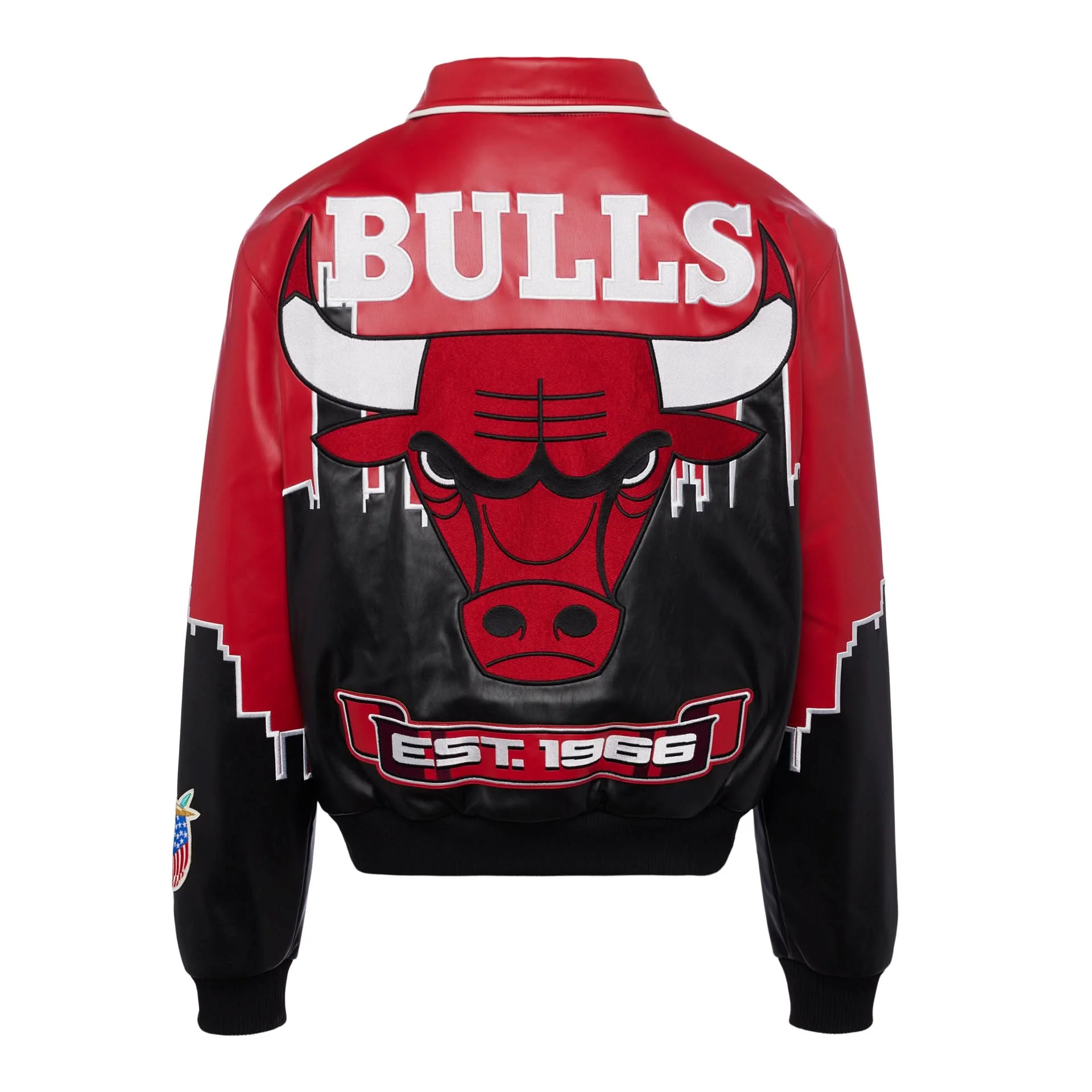 Chicago Bulls Skyline Vegan Leather Jacket - Image 4