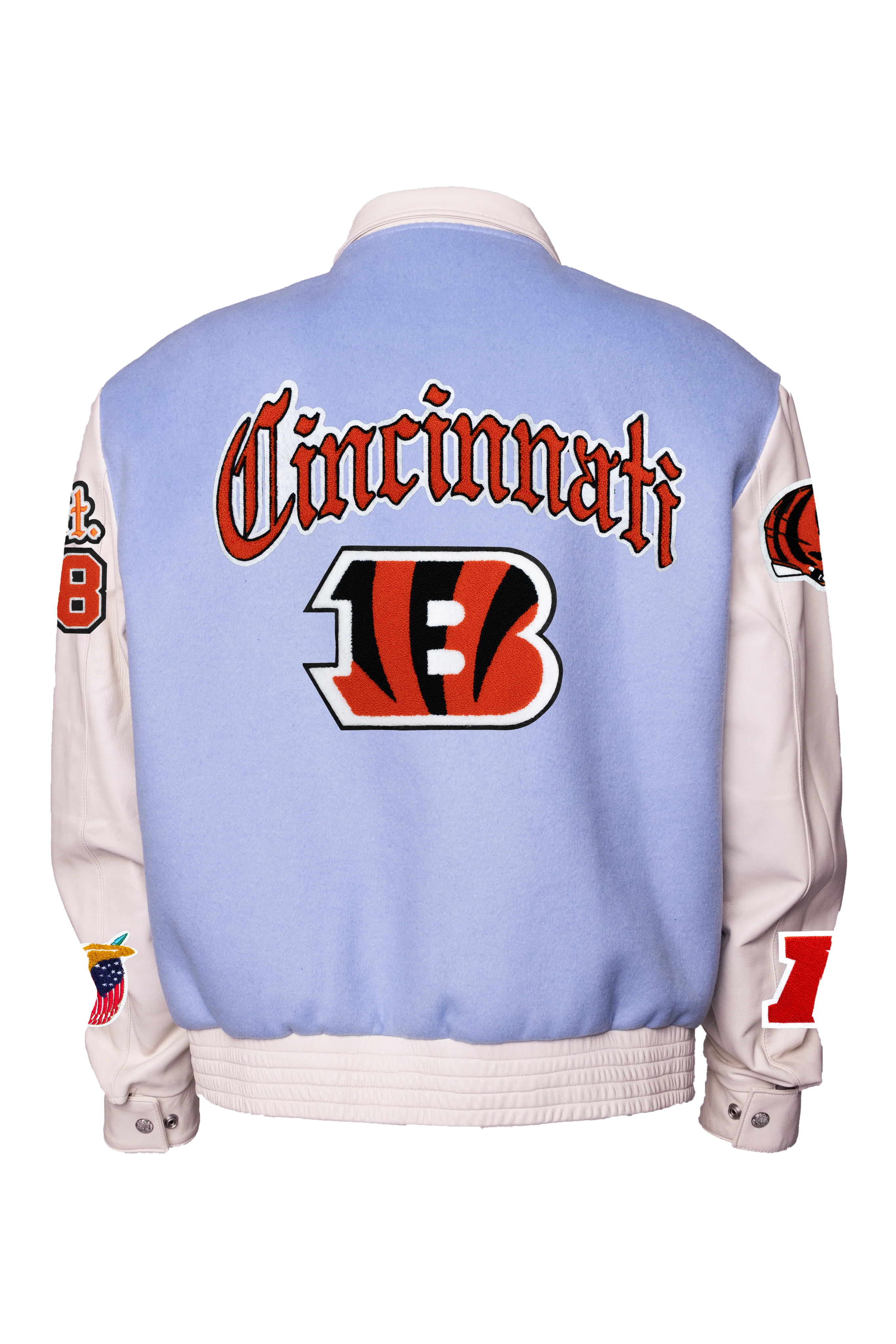 Cincinnati Bengals Wool & Leather Old English Varsity Jacket - Image 5