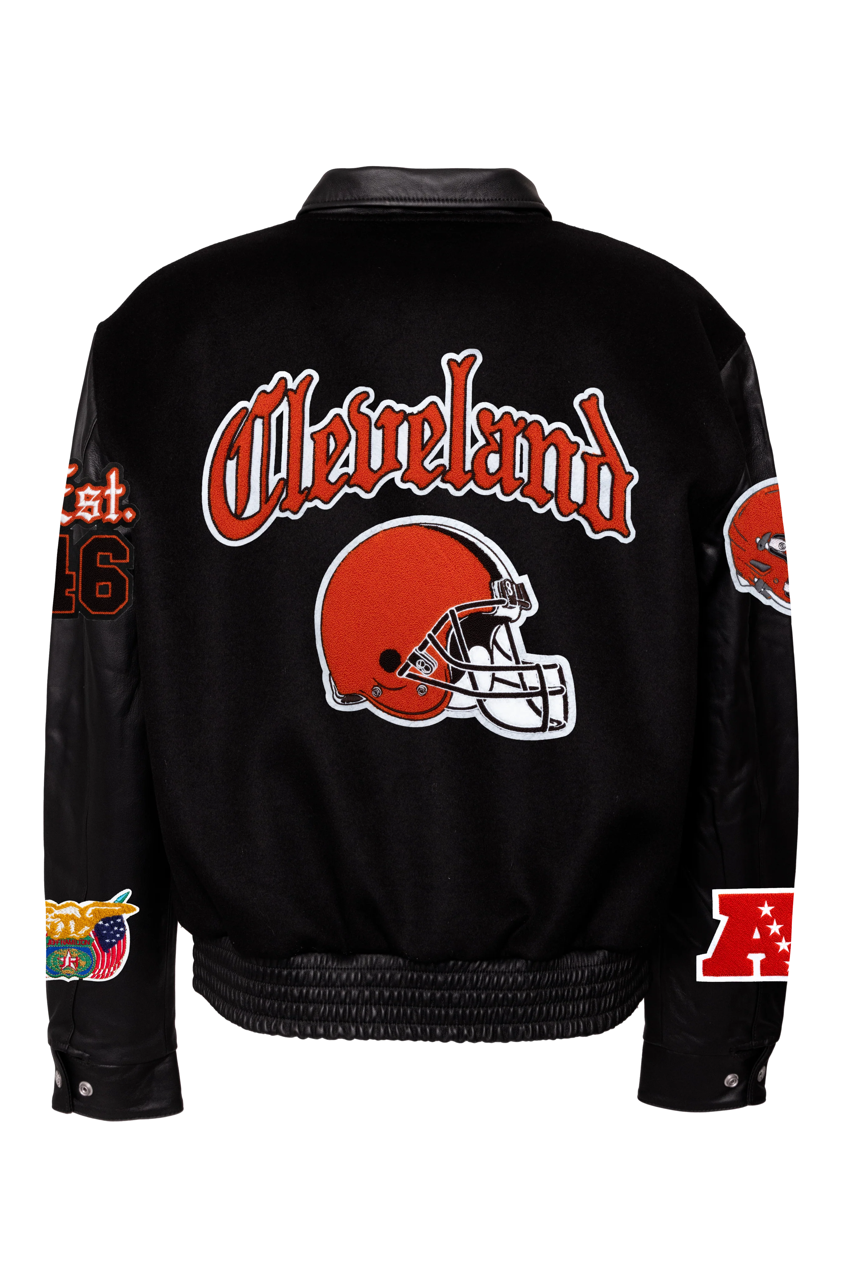 Cleveland Browns Wool & Leather Old English Varsity Jacket