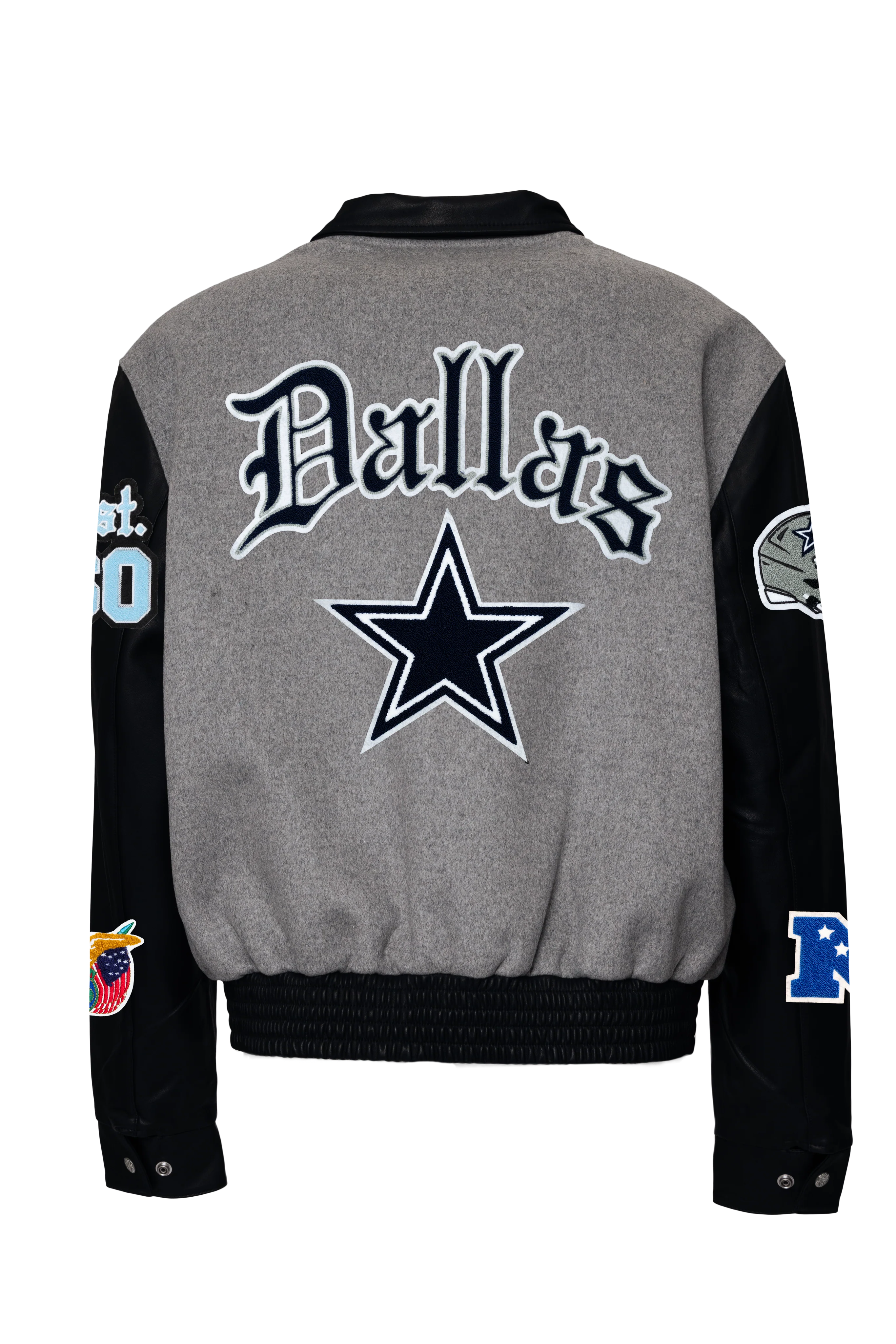 Dallas Cowboys Wool & Leather Old English Varsity Jacket - Image 3