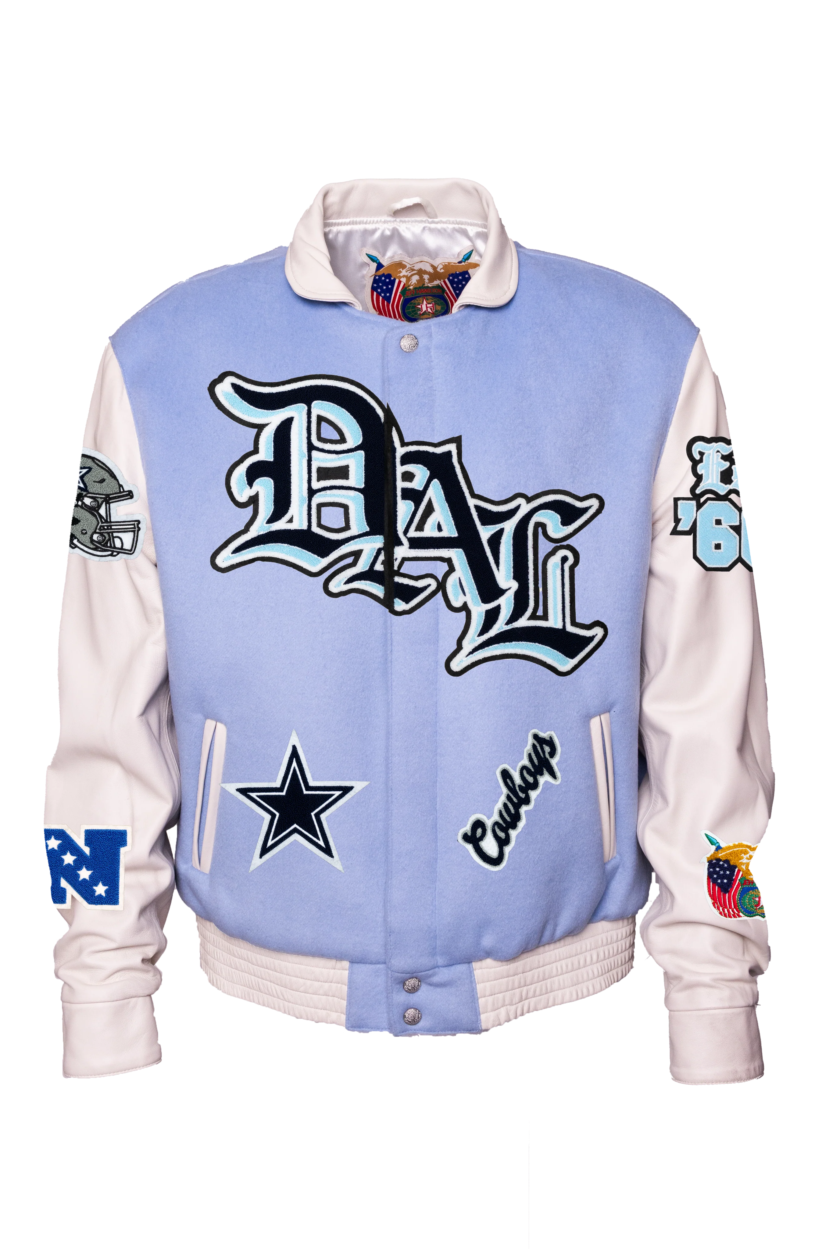 Dallas Cowboys Wool & Leather Old English Varsity Jacket - Image 6