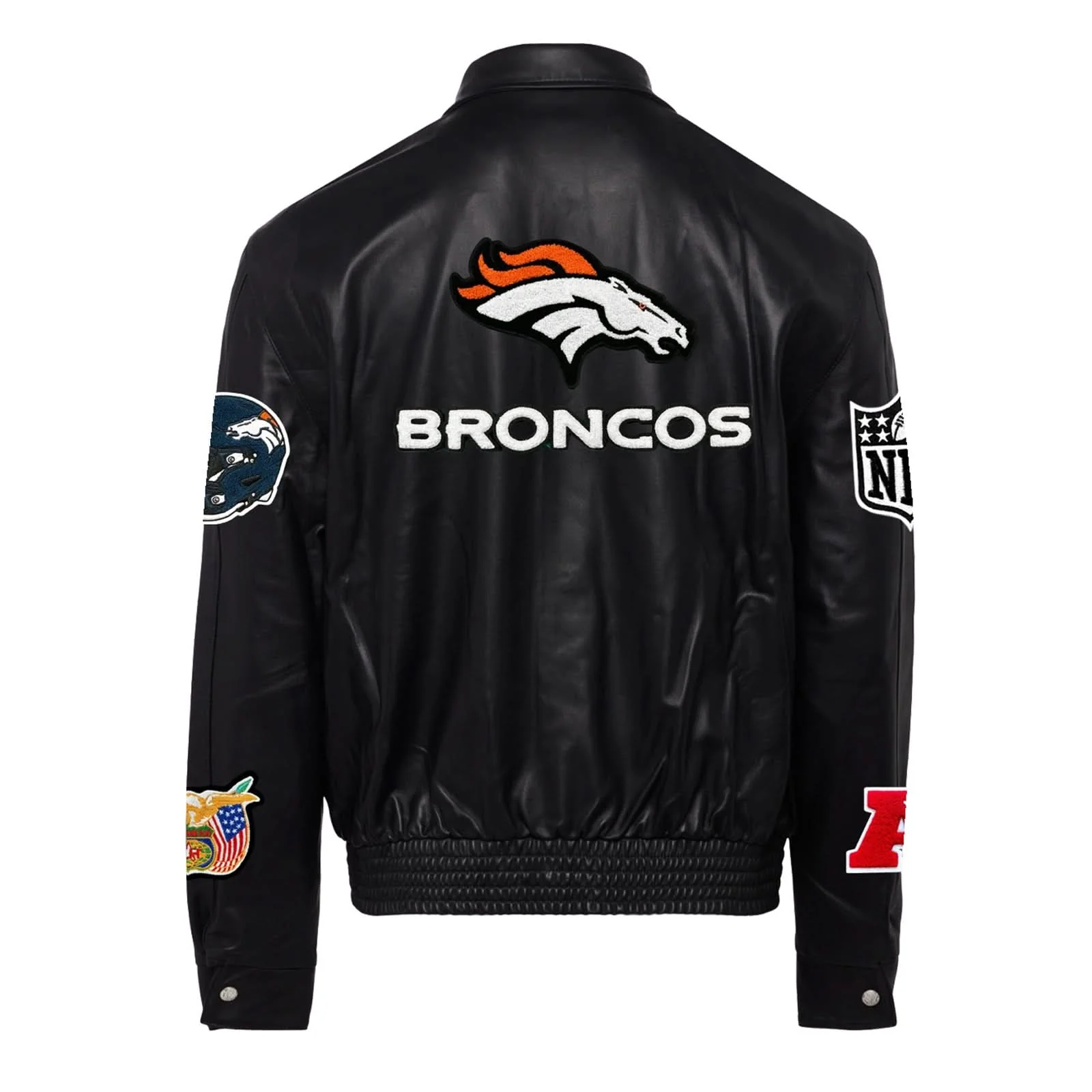 Denver Broncos Full Leather Jacket Black