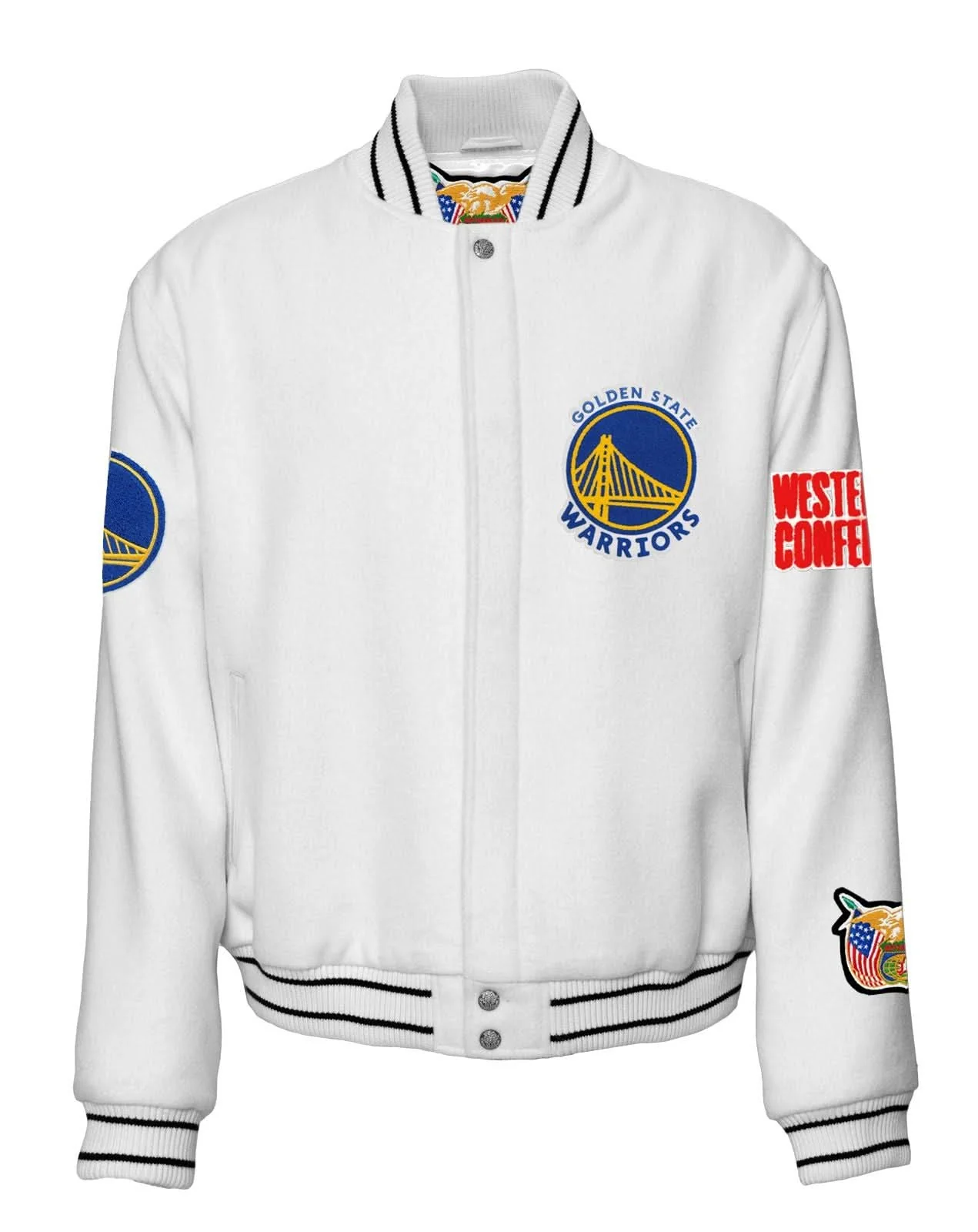 Golden State Warriors Wool Varsity Jacket - Image 3