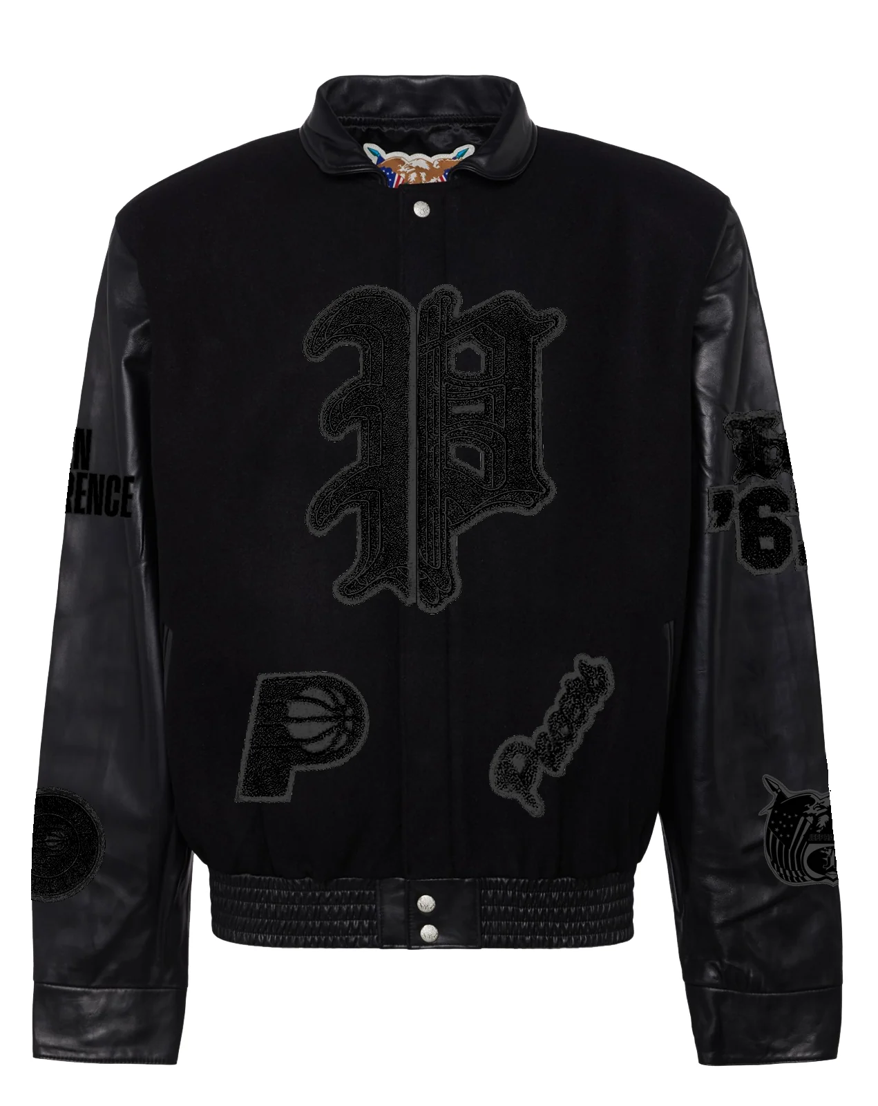 Indiana Pacers Wool & Leather Old English Varsity Jacket - Image 3