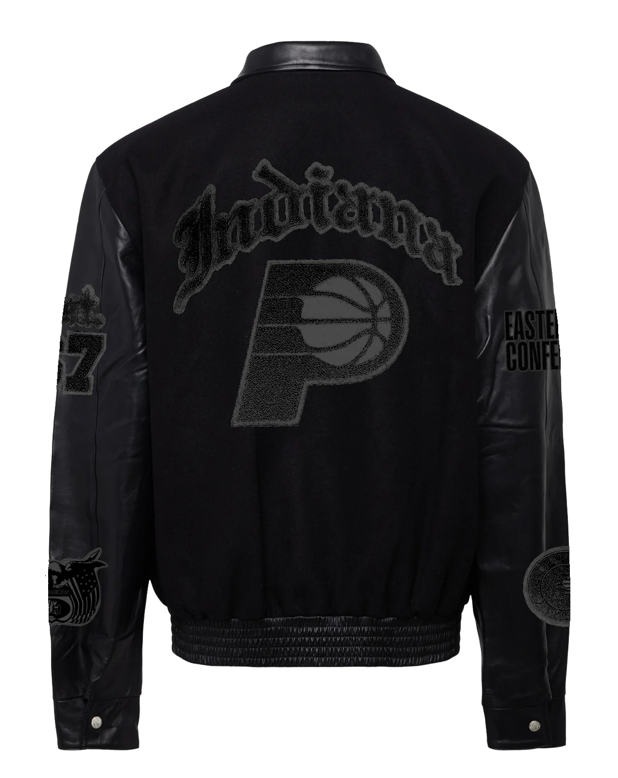Indiana Pacers Wool & Leather Old English Varsity Jacket - Image 4