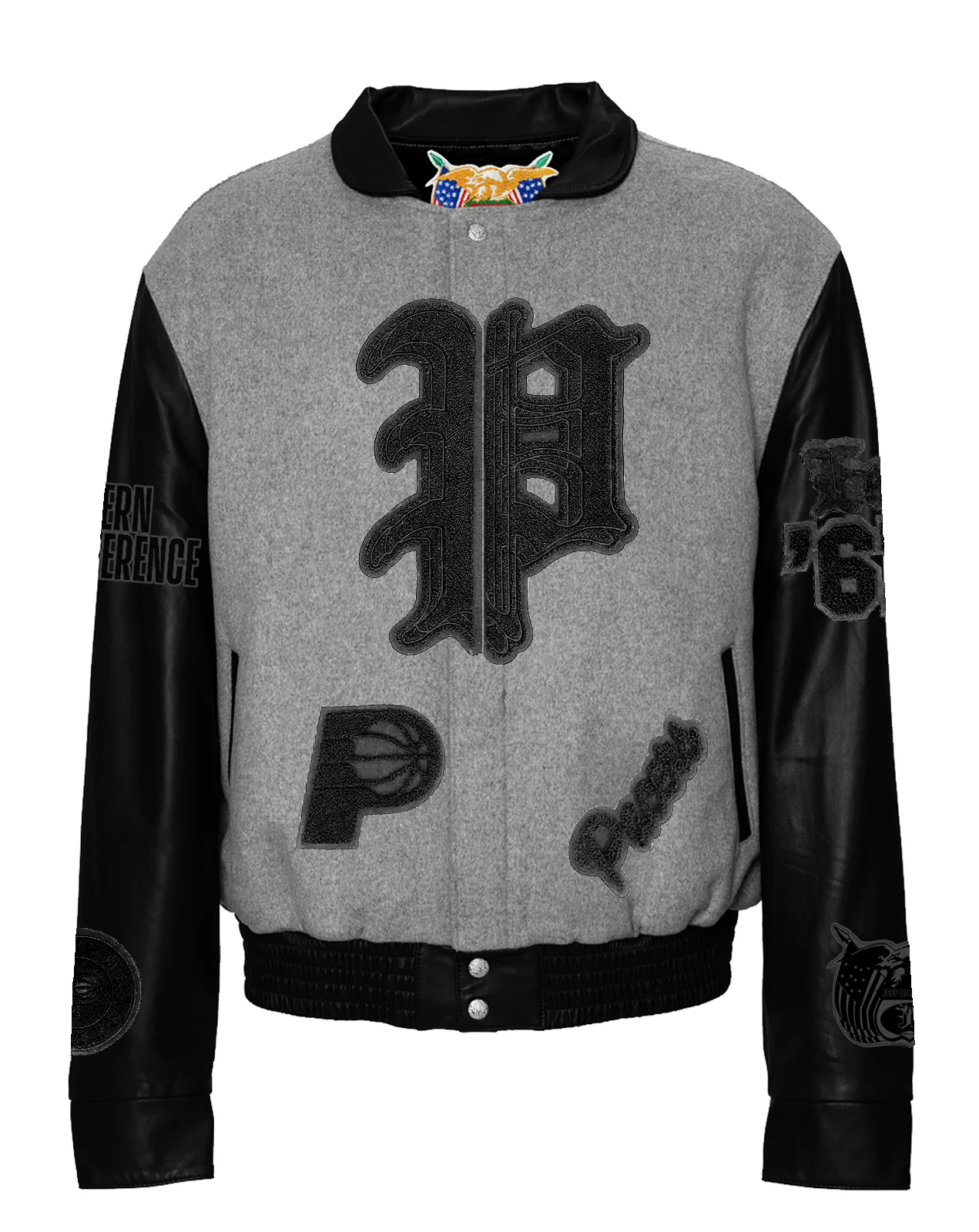 Indiana Pacers Wool & Leather Old English Varsity Jacket - Image 5