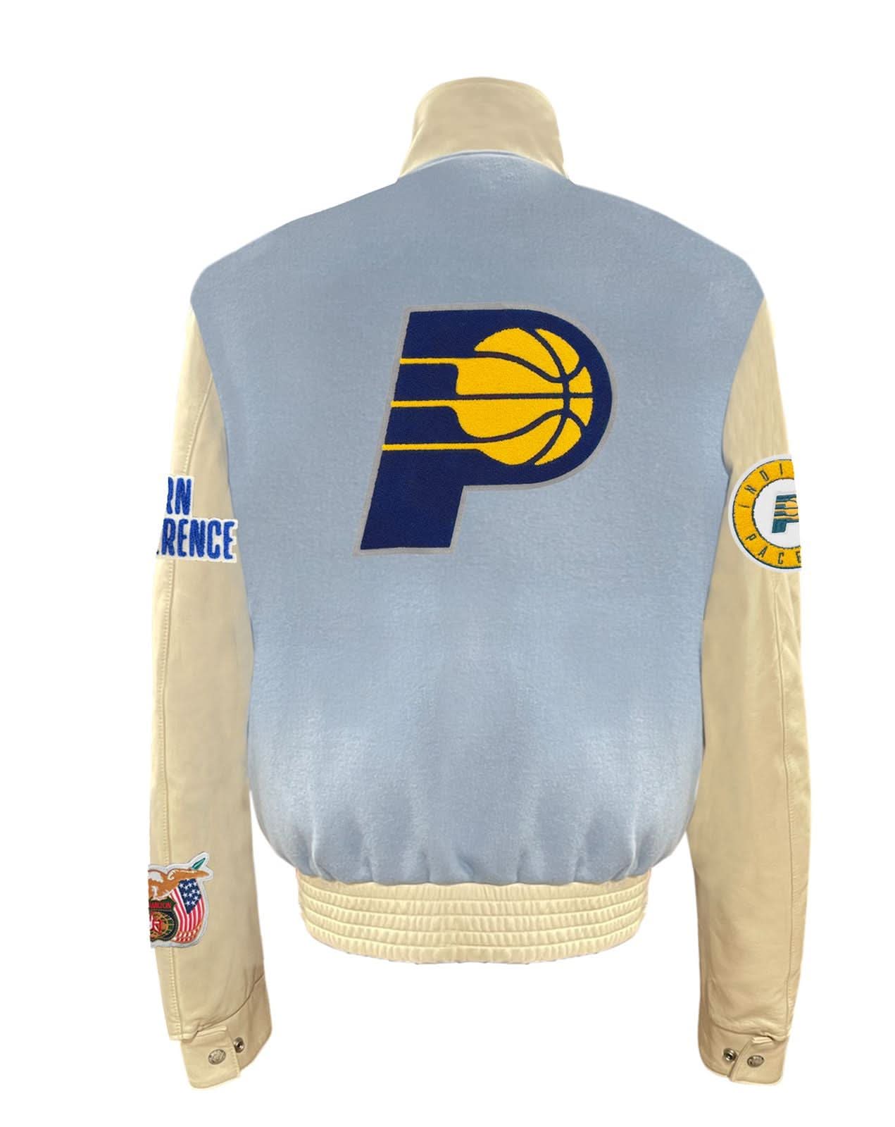 Indiana Pacers Wool & Leather Varsity Jacket - Image 2