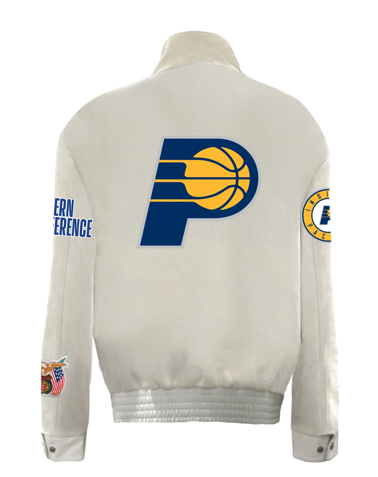 Indiana Pacers Wool & Leather Varsity Jacket - Image 6