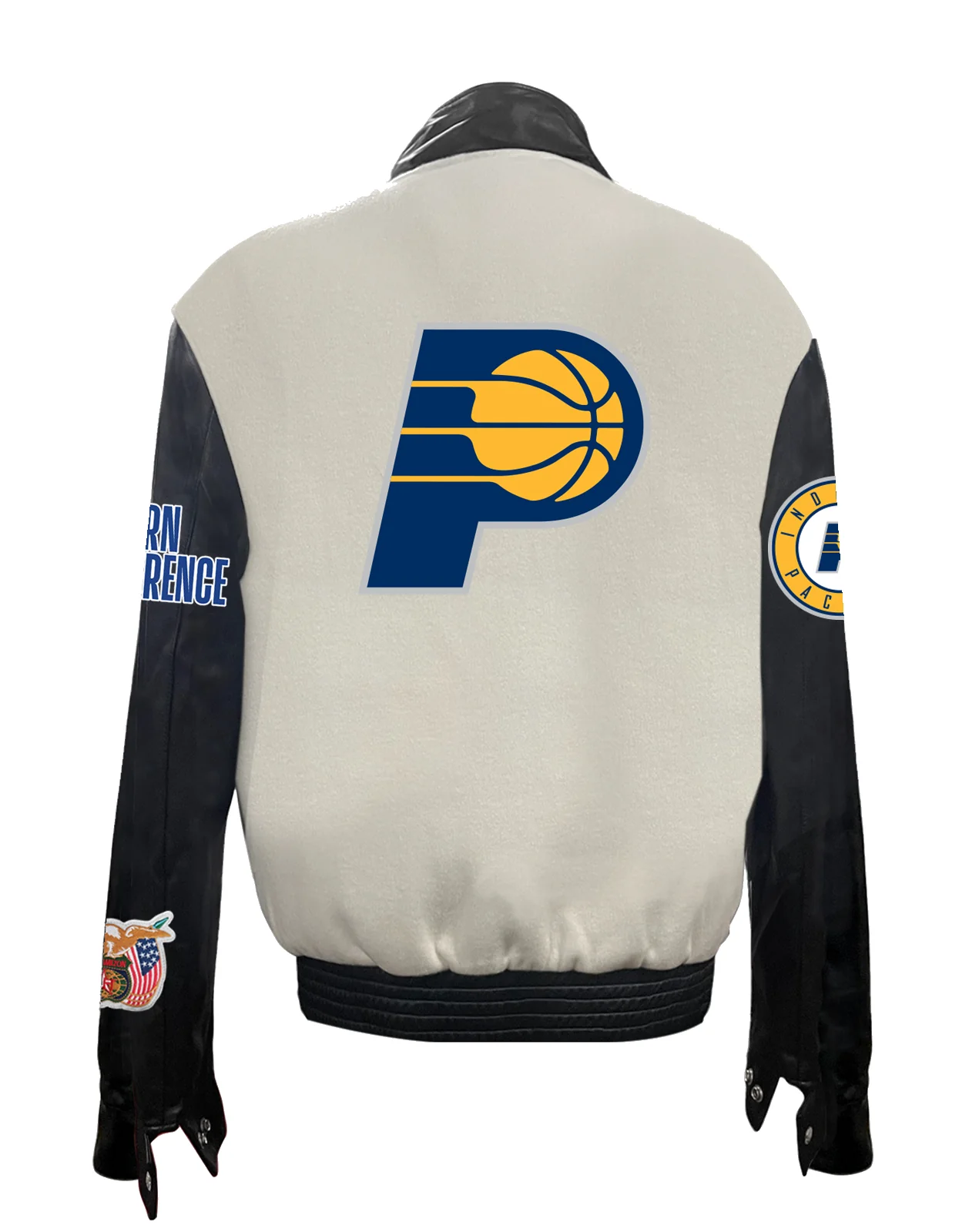 Indiana Pacers Wool & Leather Varsity Jacket - Image 8