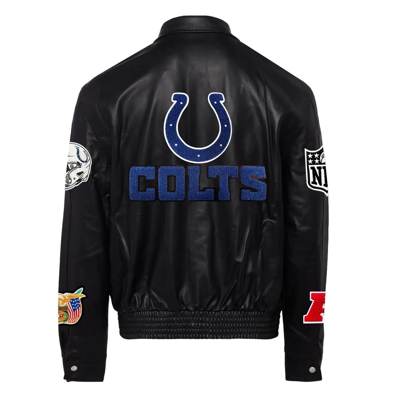 Indianapolis Colts Full Leather Jacket Black