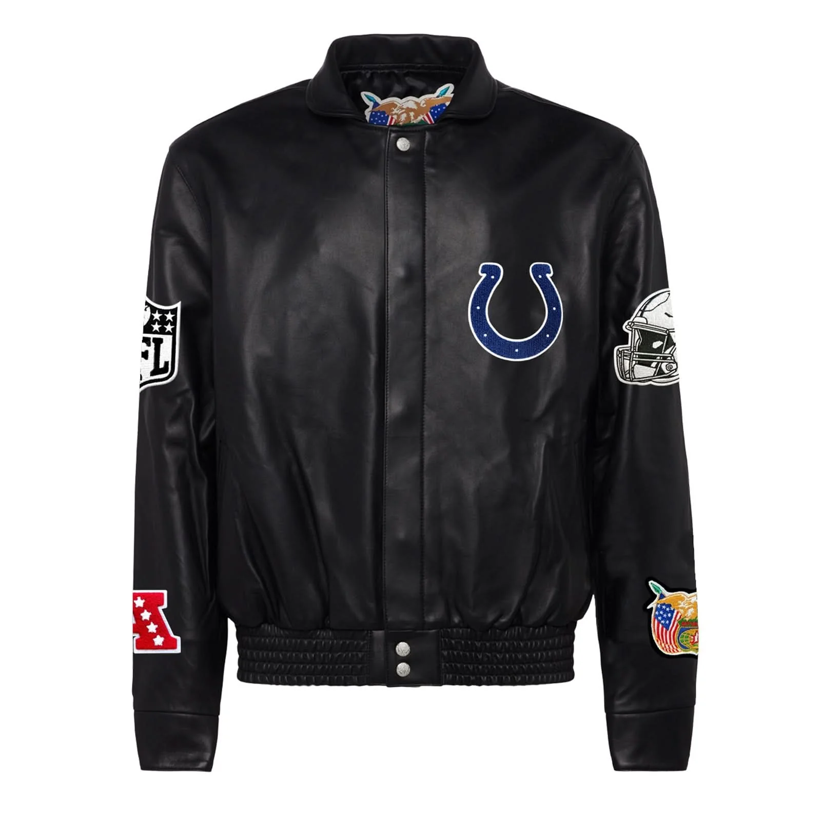 Indianapolis Colts Full Leather Jacket Black - Image 2