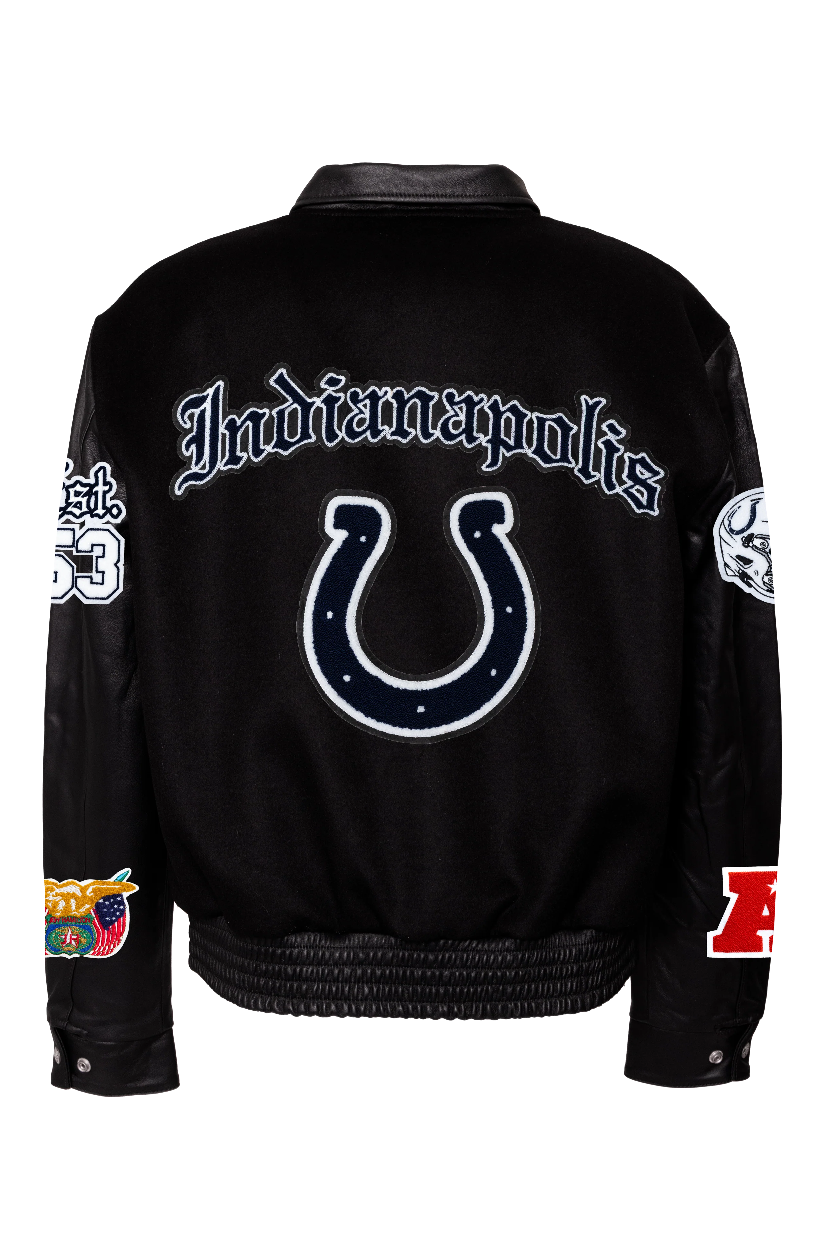 Indianapolis Colts Wool & Leather Old English Varsity Jacket
