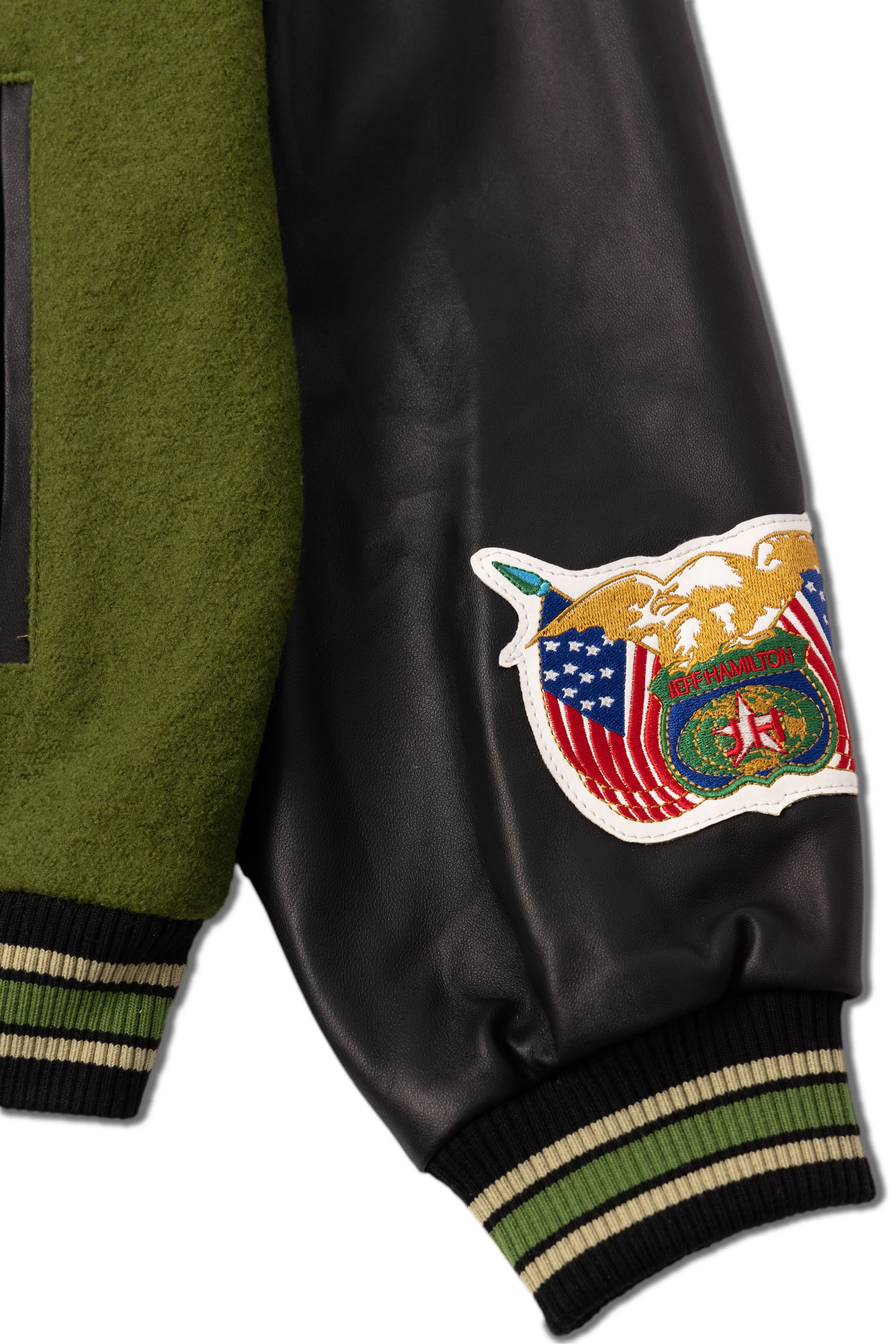 Jeff Hamilton x BAPE Wool & Leather Varsity Jacket - Image 5