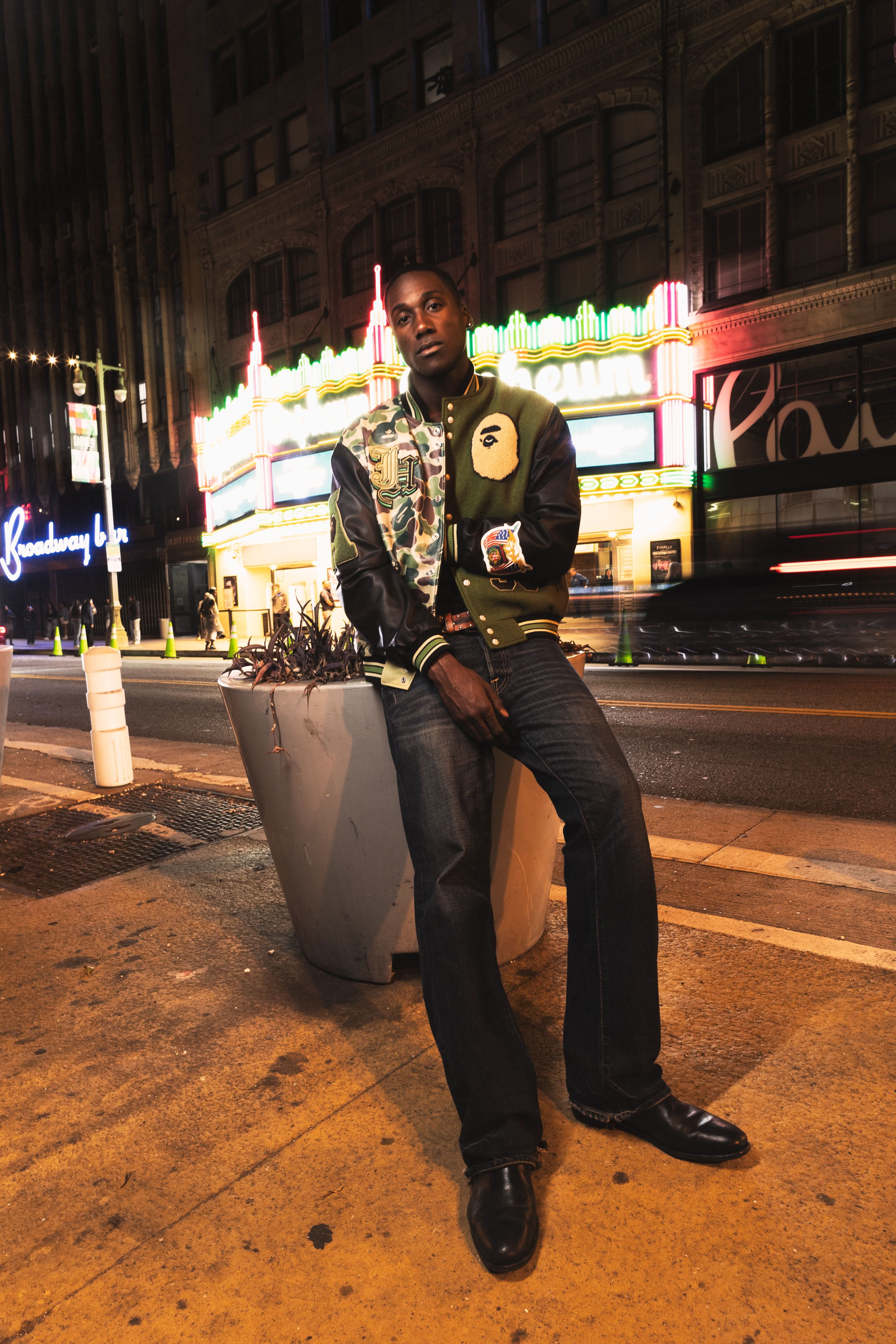 Jeff Hamilton x BAPE Wool & Leather Varsity Jacket - Image 9