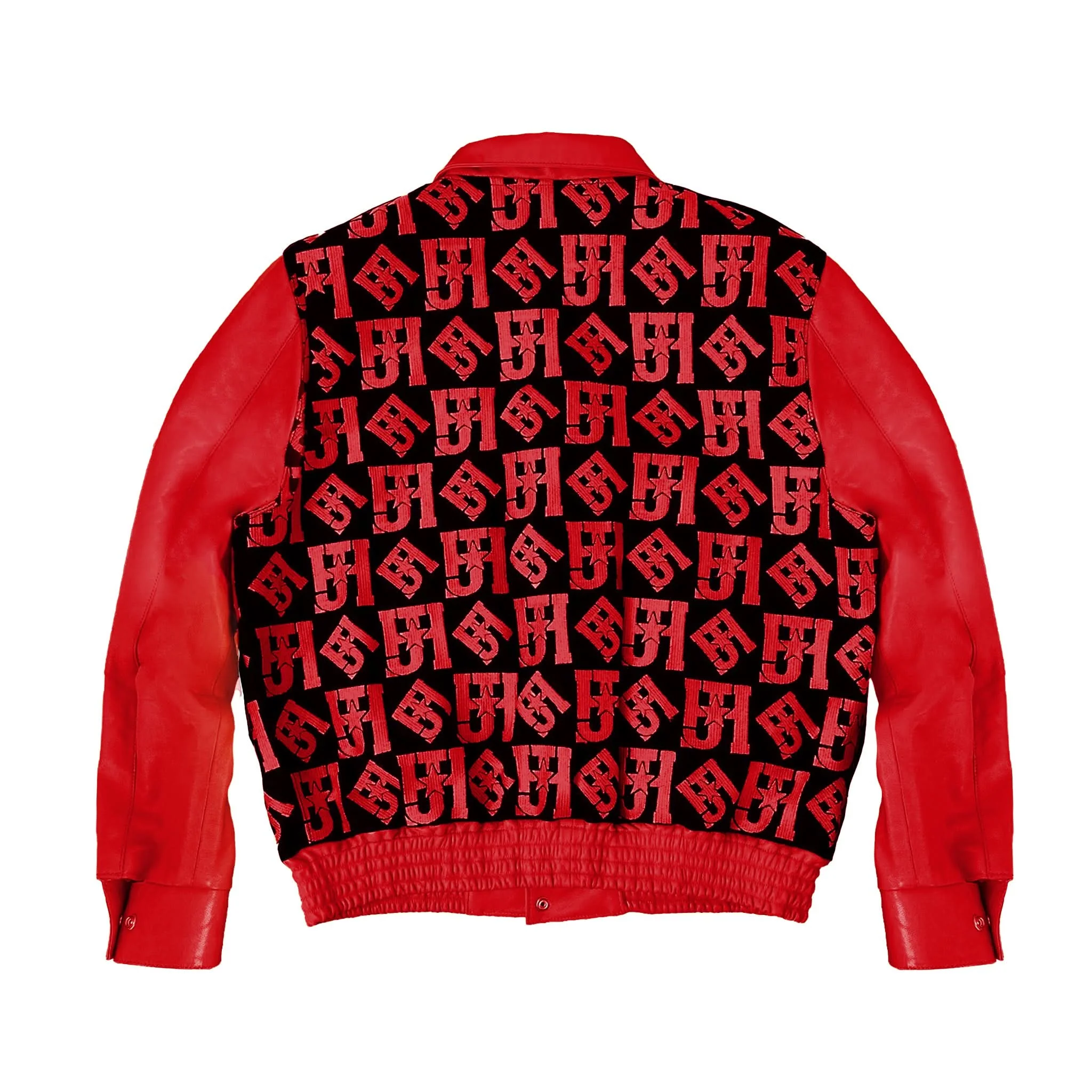 Jh Monogram Wool & Leather Jacket - Image 2