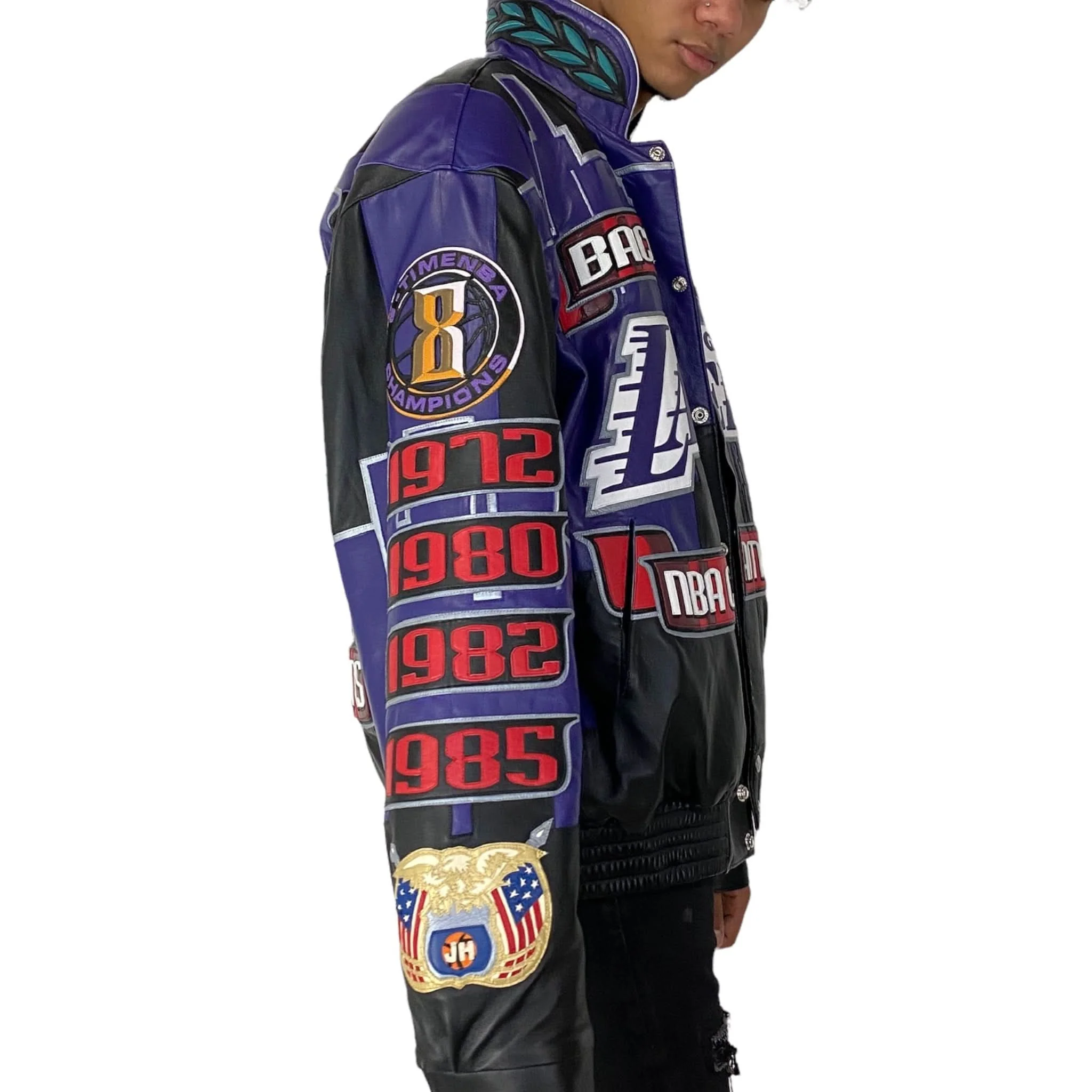 Los Angeles Lakers 2001 Championship Genuine Leather Jacket - Image 3