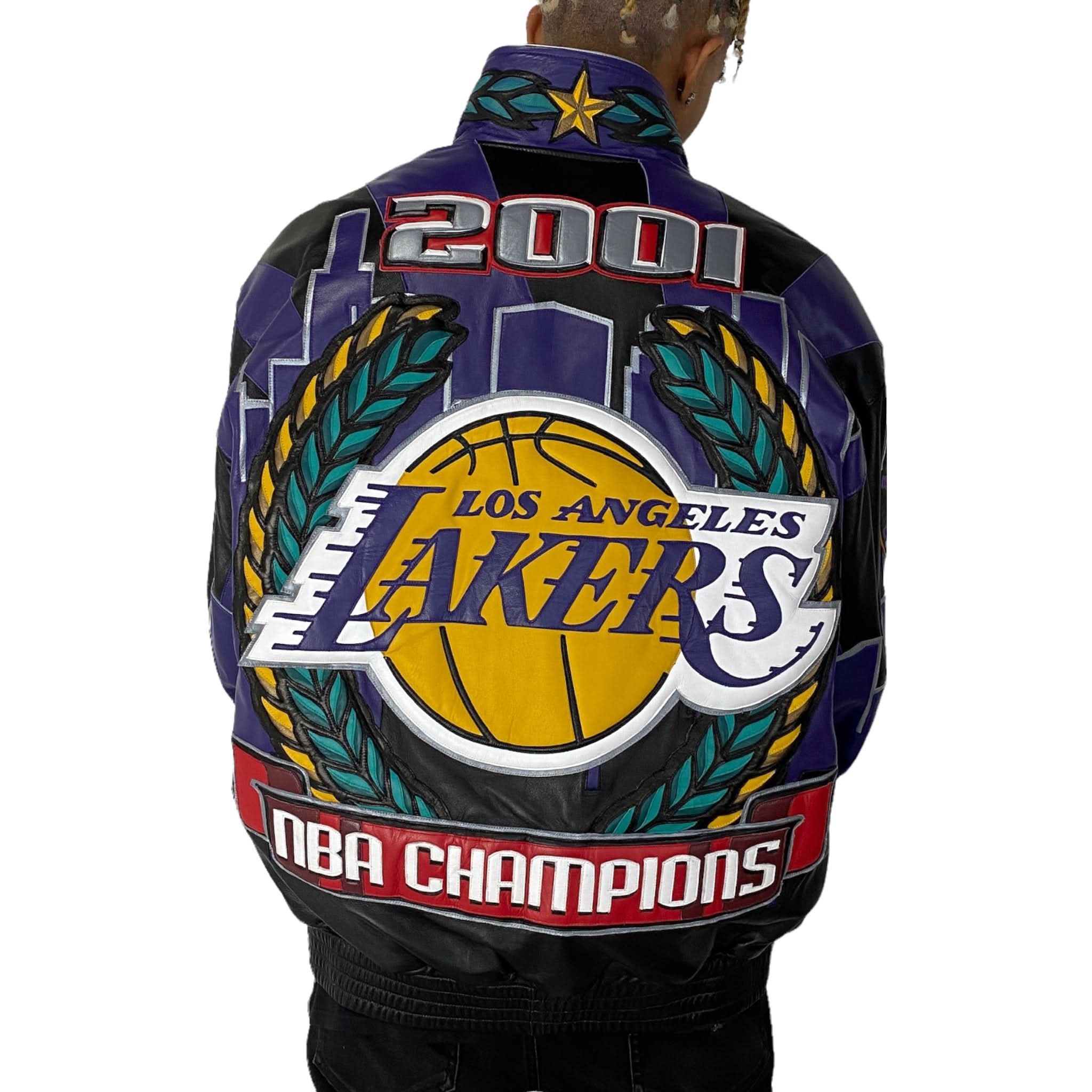 Los Angeles Lakers 2001 Championship Genuine Leather Jacket - Image 4