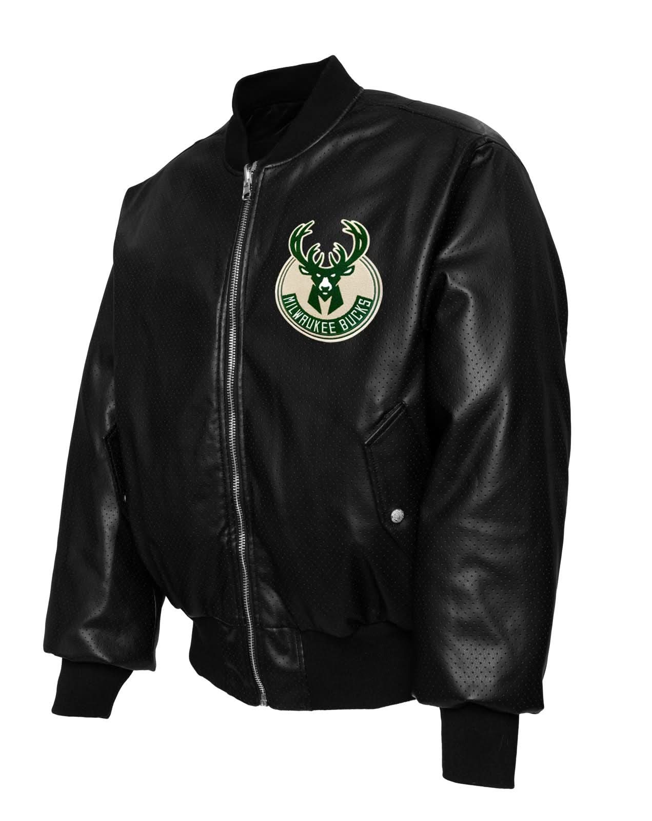 Milwaukee Bucks X NBA Collage Reversible Bomber Color - Image 3