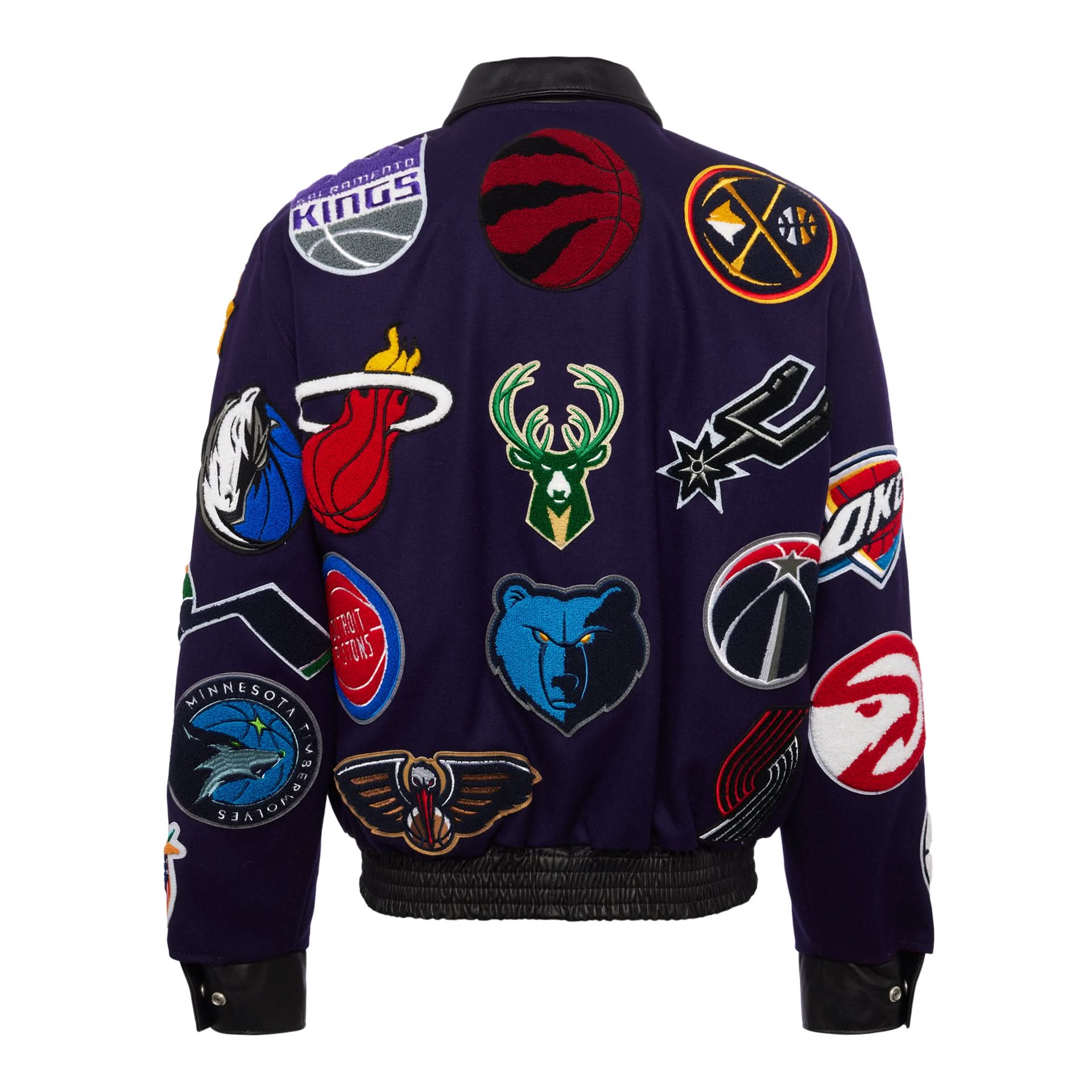NBA Collage Wool & Leather Jacket - Image 20