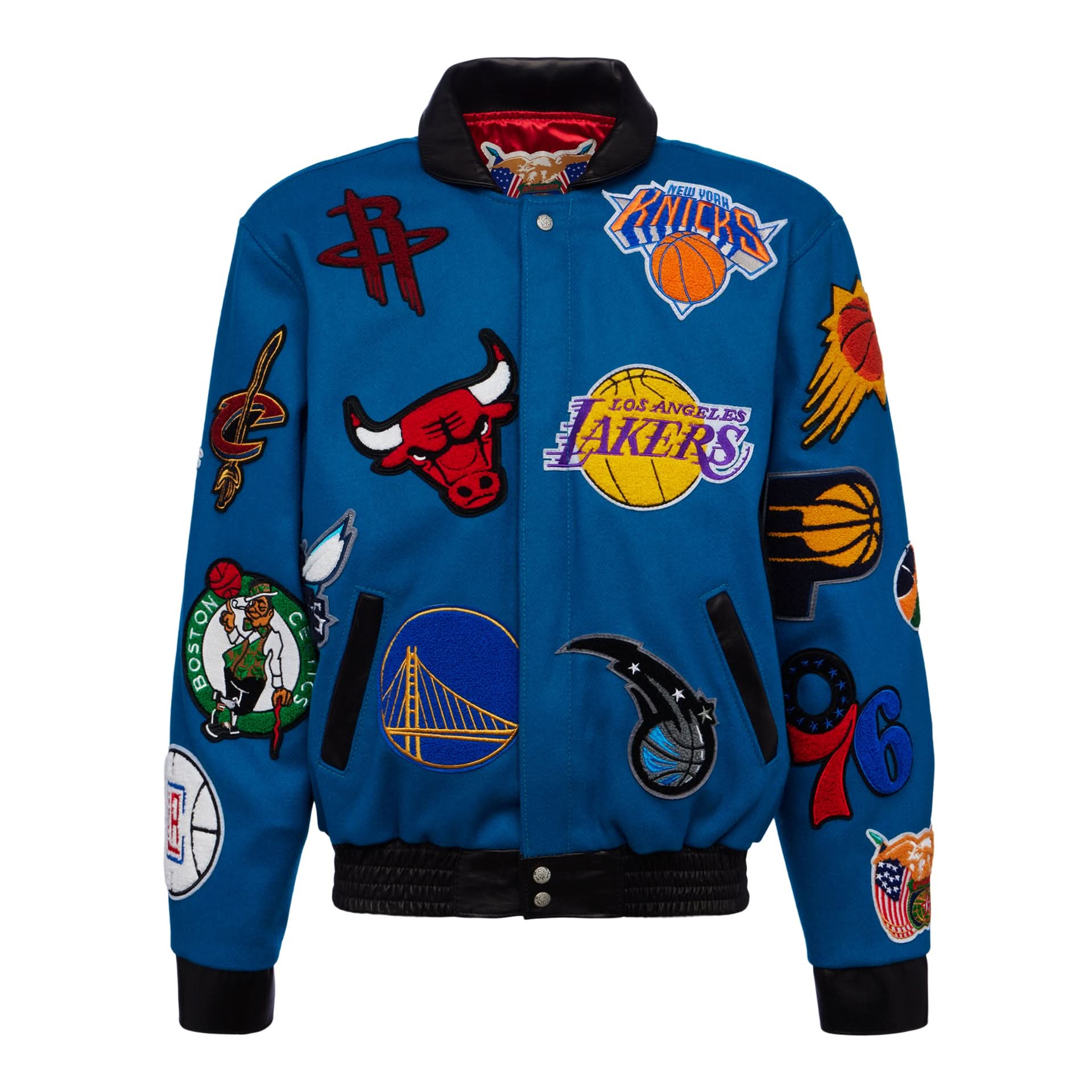 NBA Collage Wool & Leather Jacket - Image 24