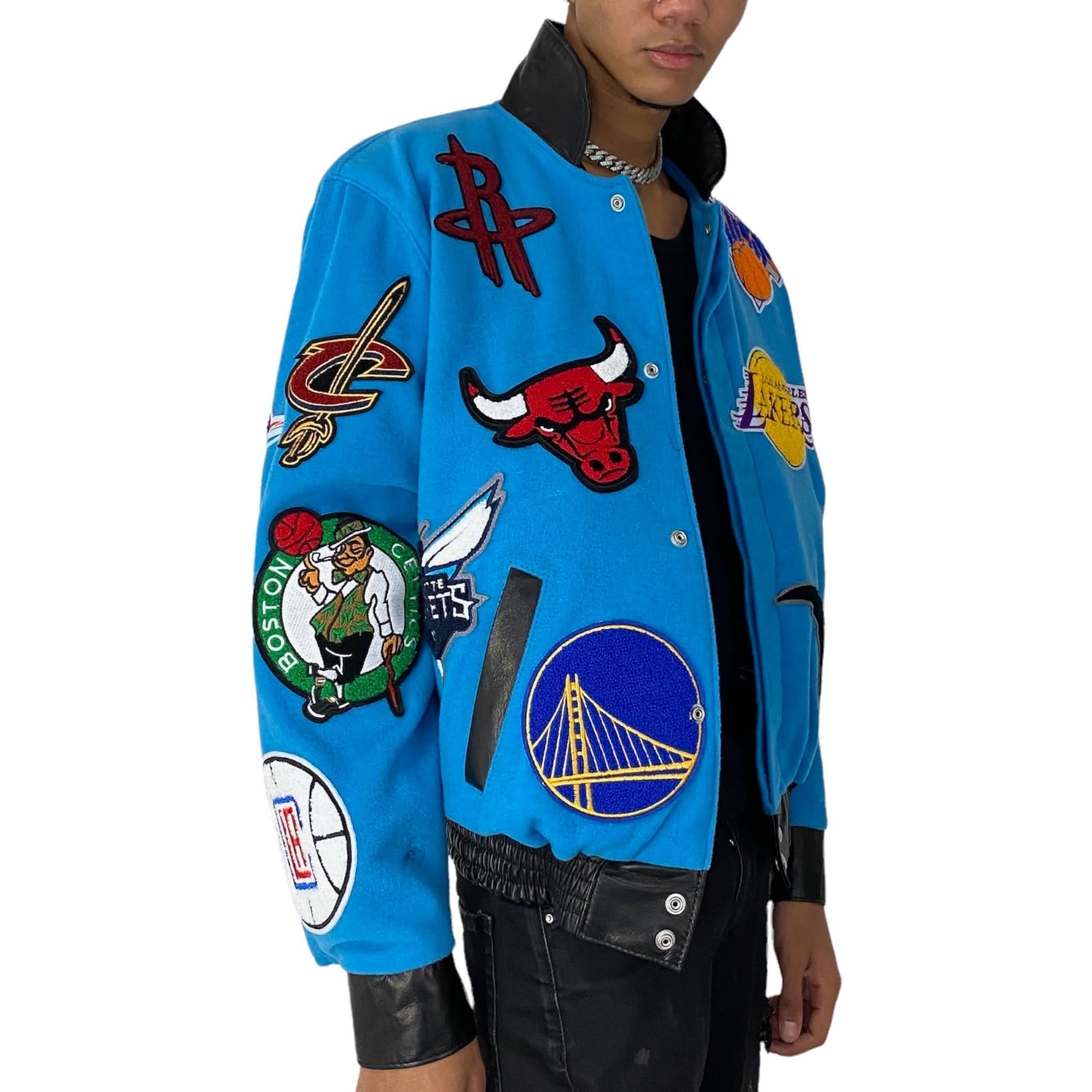 NBA Collage Wool & Leather Jacket - Image 27
