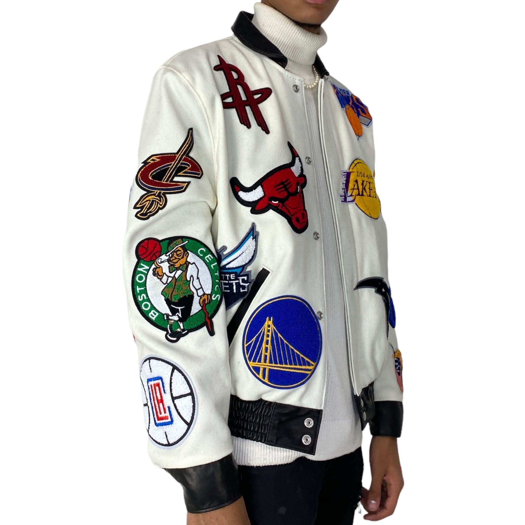 NBA Collage Wool & Leather Jacket - Image 28