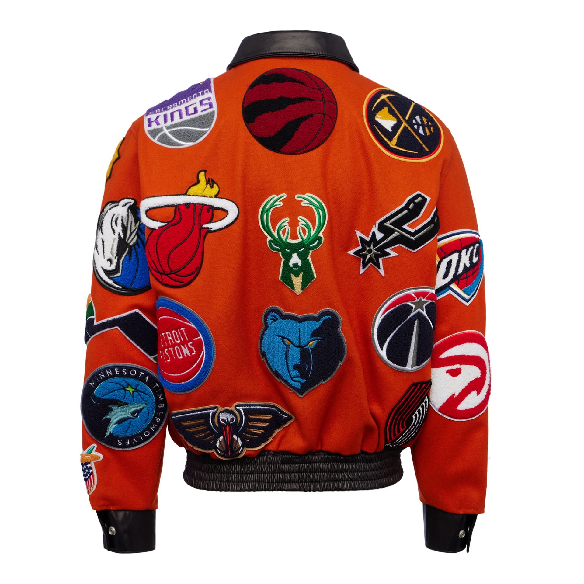 NBA Collage Wool & Leather Jacket - Image 14
