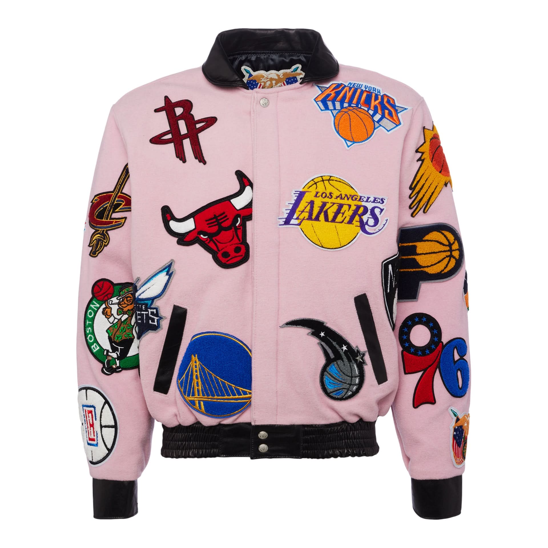 NBA Collage Wool & Leather Jacket - Image 15