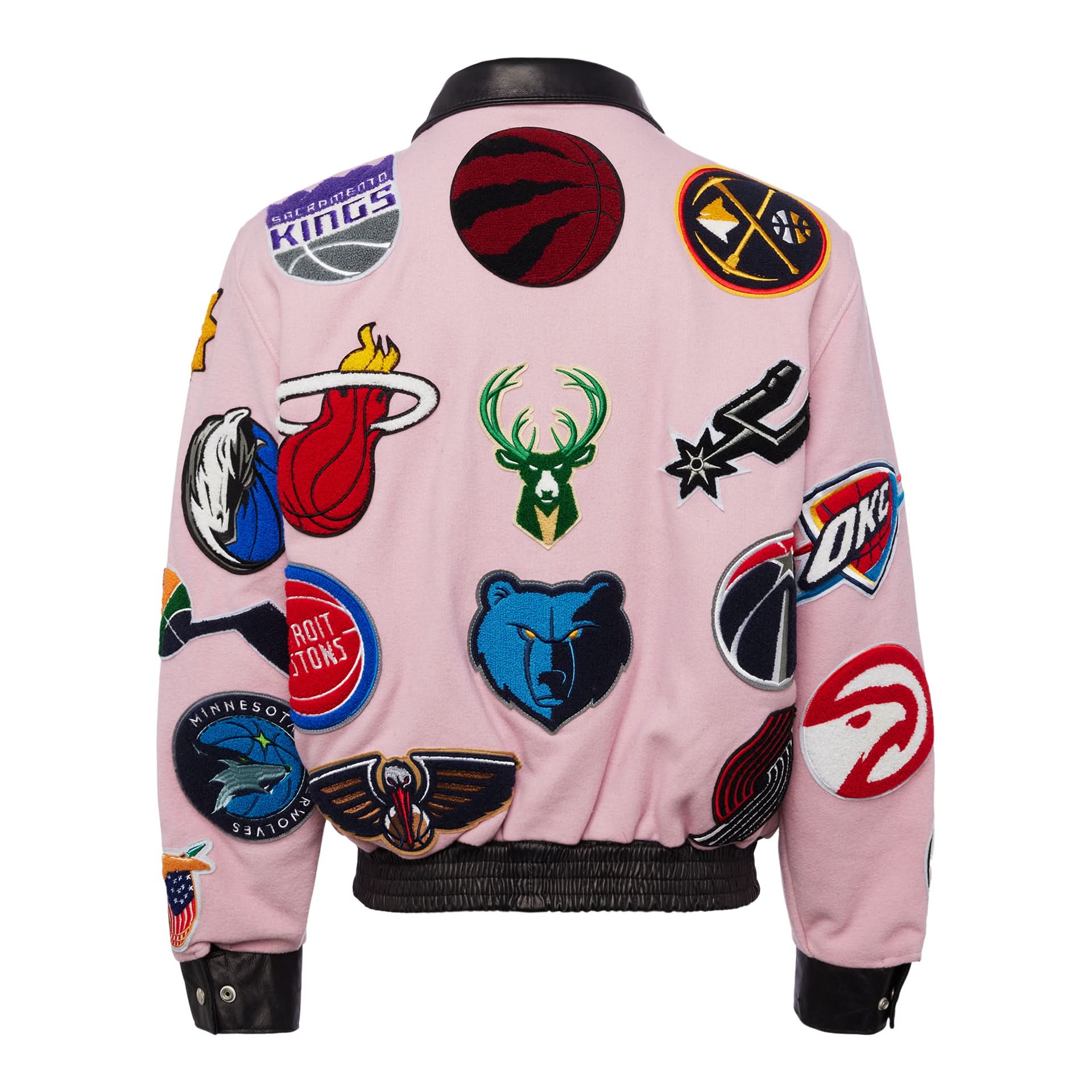 NBA Collage Wool & Leather Jacket - Image 16