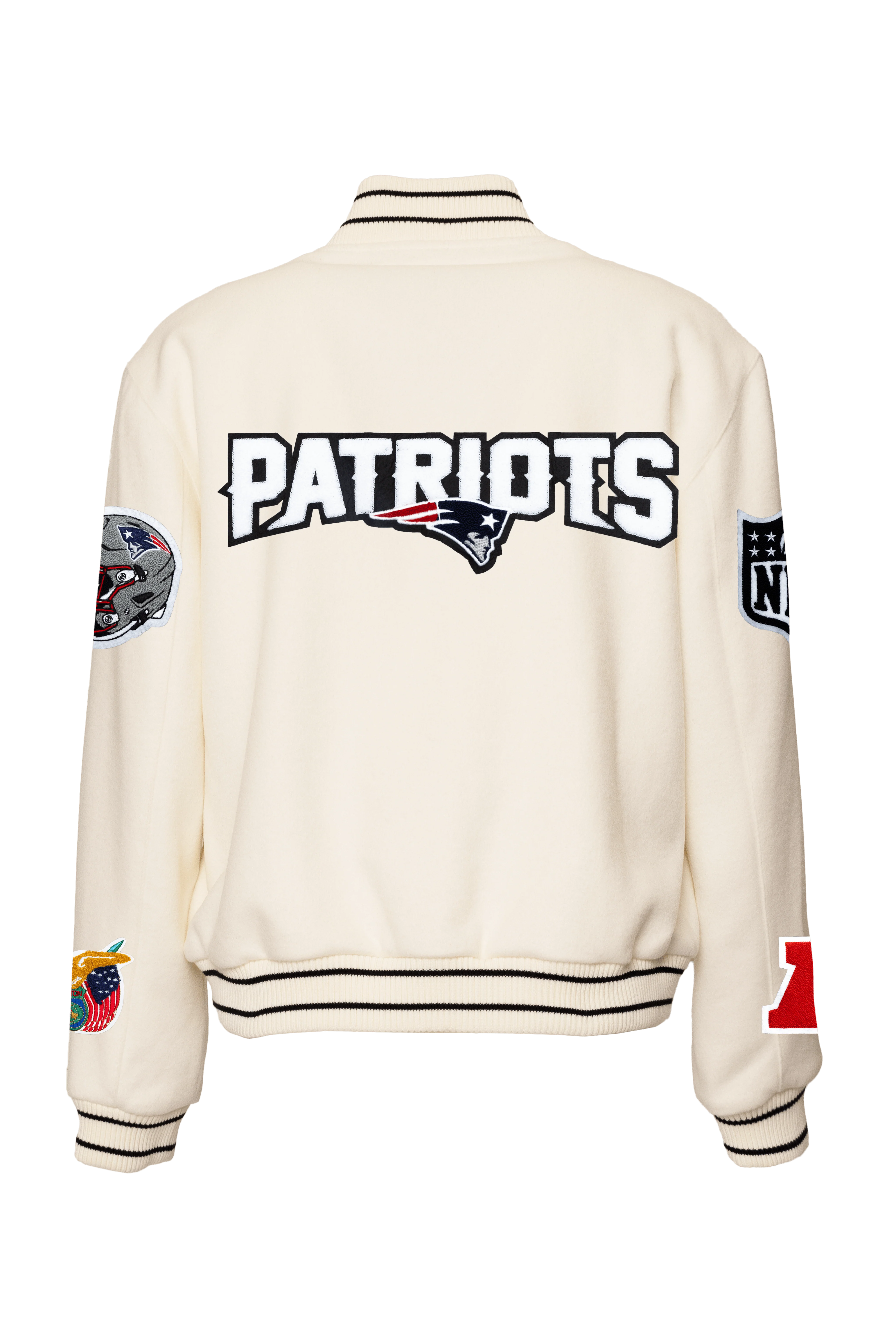 New England Patriots Wool Old English Jacket White