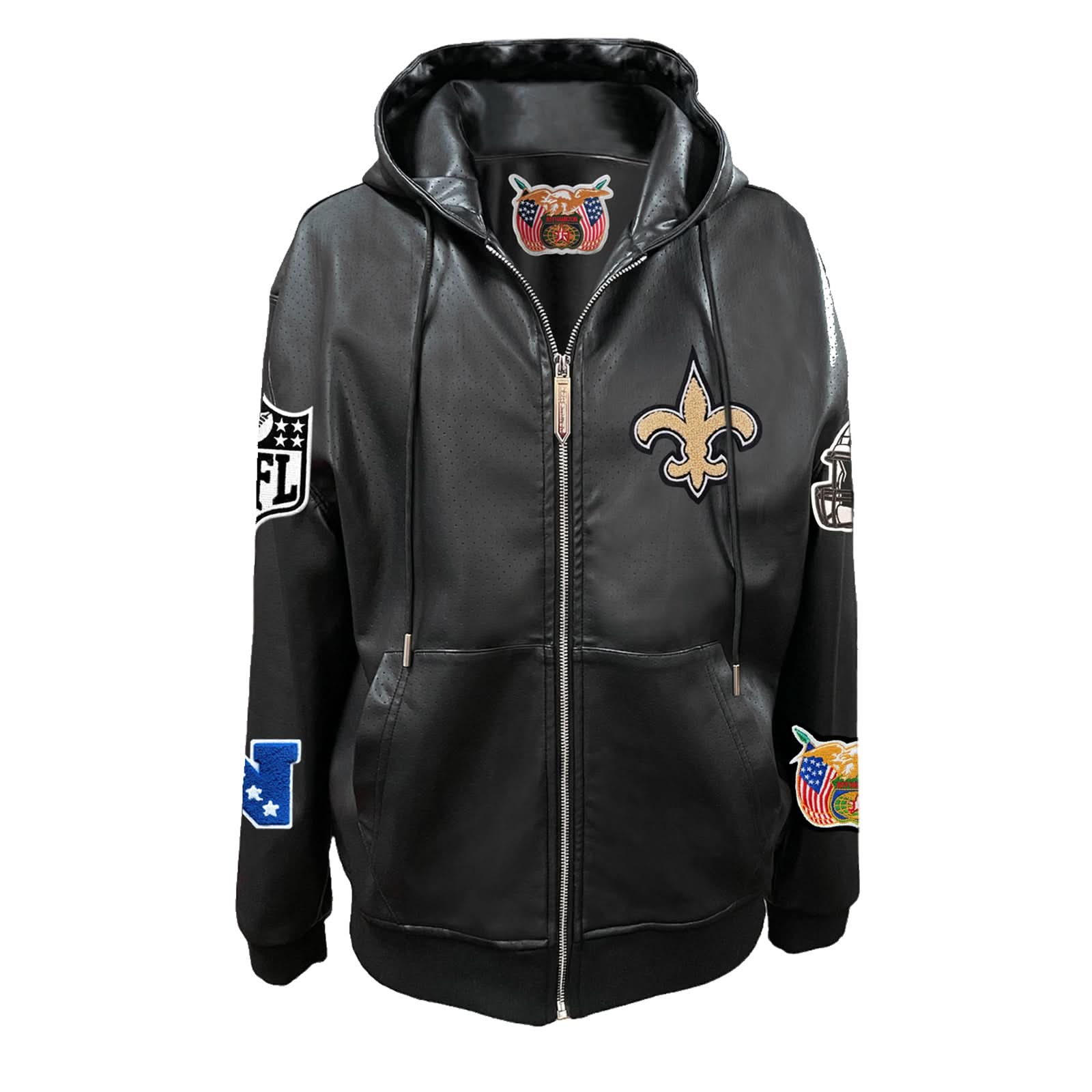 New Orleans Saints Zip-Up Jacket - Image 3