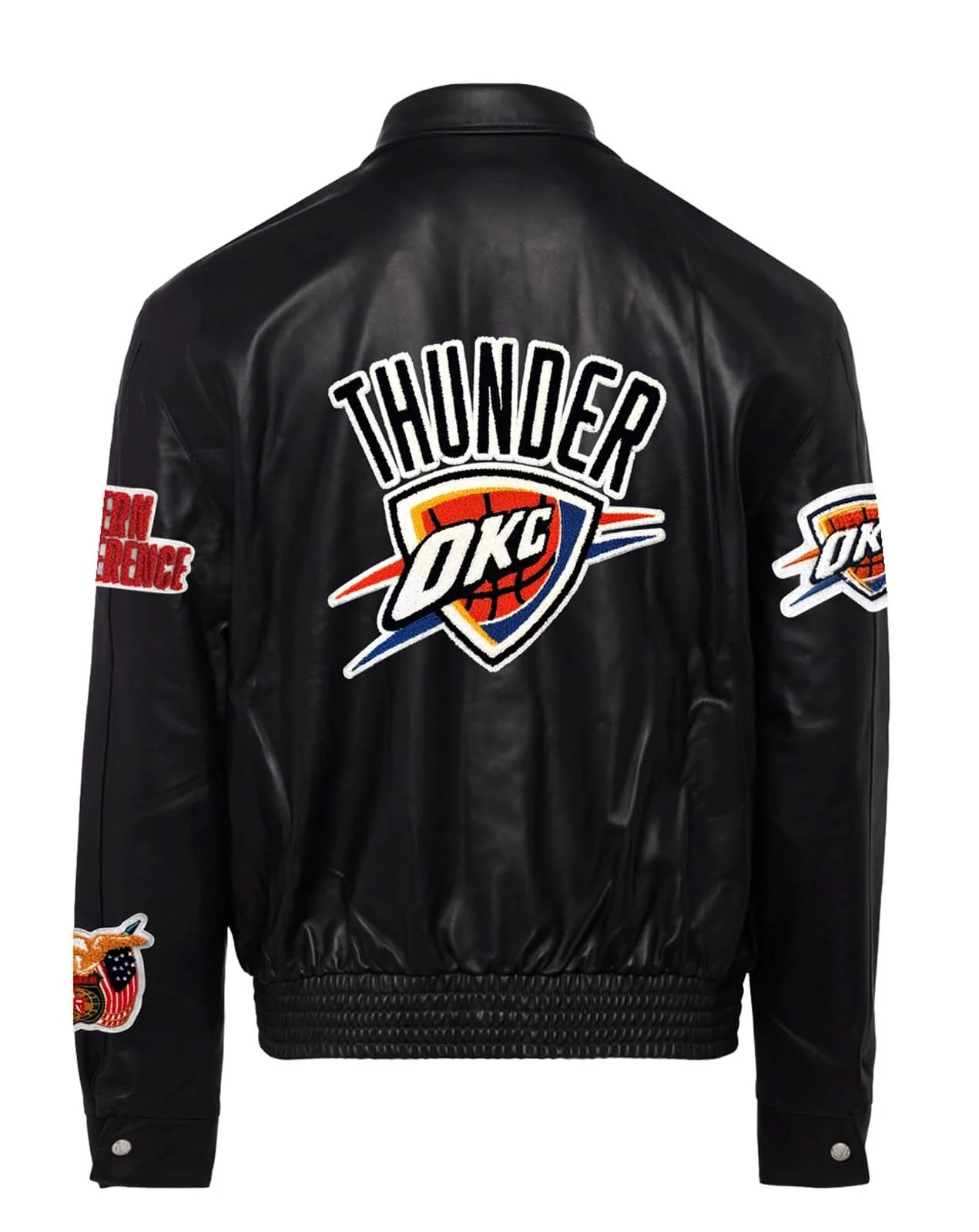 Oklahoma City Thunder Full Leather Jacket Black