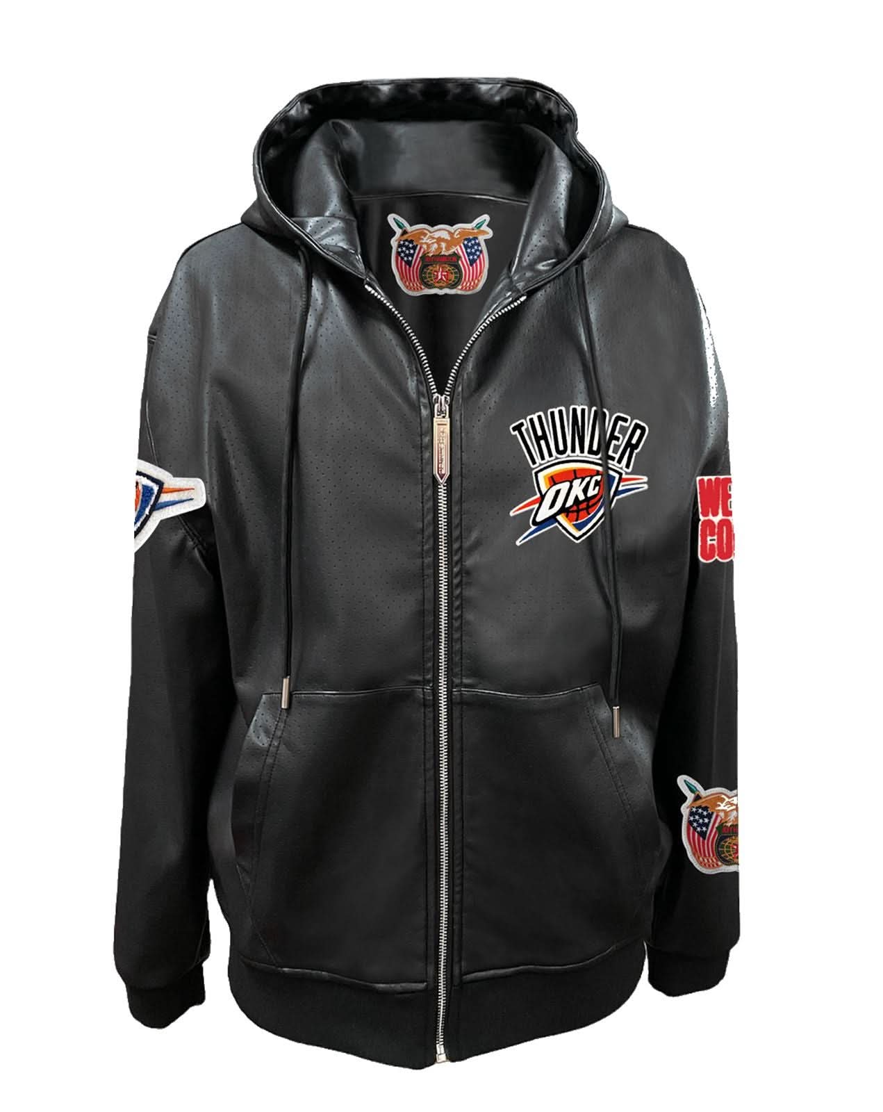 OKLAHOMA CITY THUNDER LIGHTWEIGHT ZIP-UP HOODED JACKET - AR