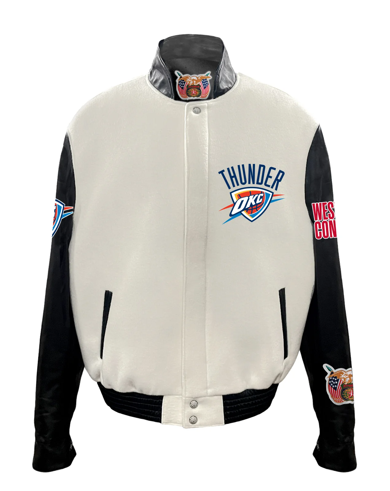 Oklahoma City Thunder Wool & Leather Varsity Jacket