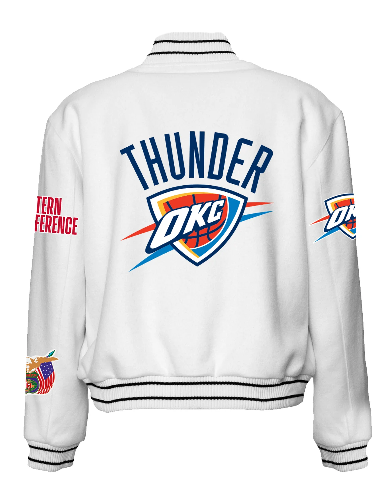 OKLAHOMA CITY THUNDER WOOL VARSITY JACKET WHITE