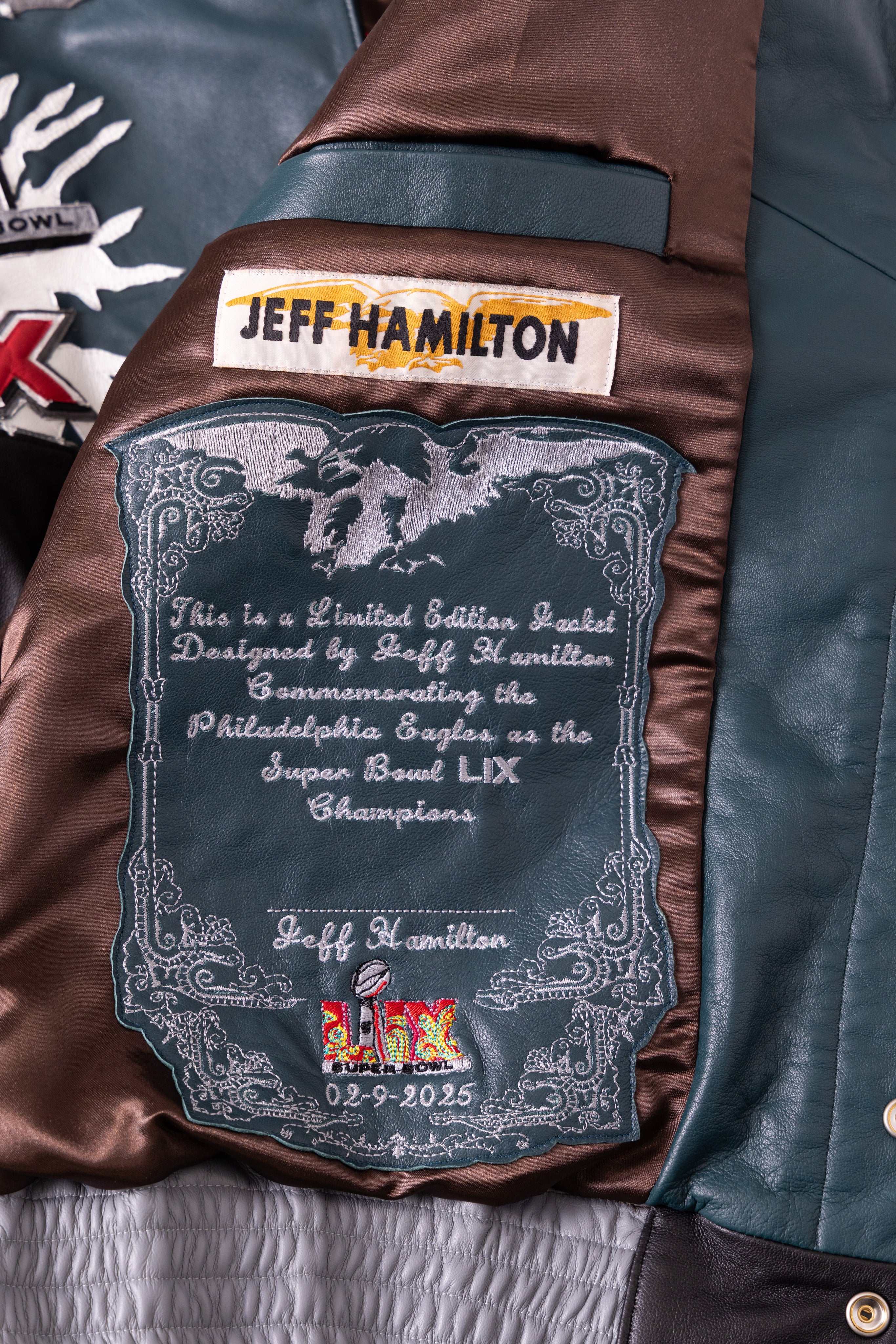 Philadelphia Eagles 2-Time Super Bowl Champions Genuine Leather Jacket - Image 8