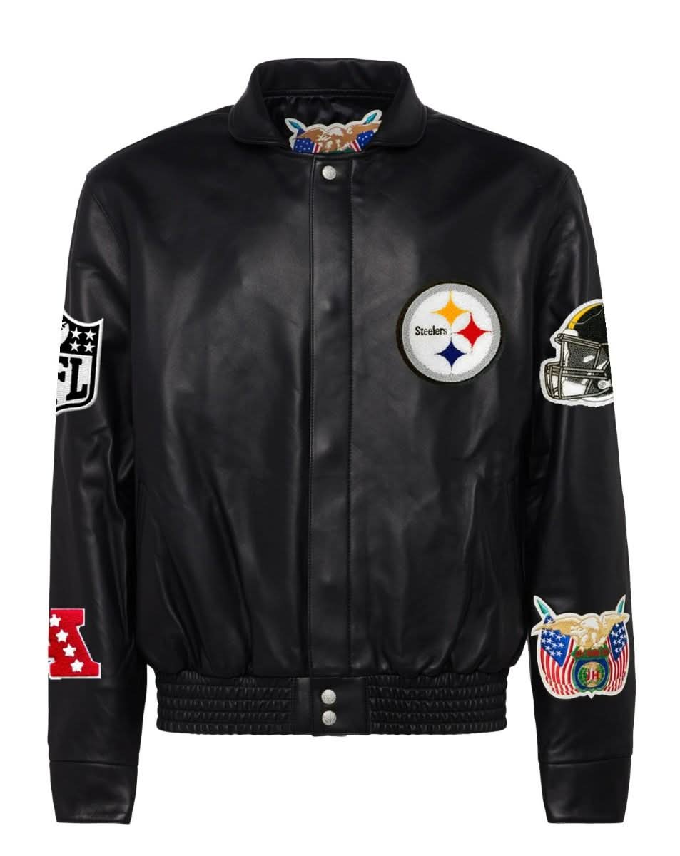 Pittsburgh Steelers Full Leather Jacket Black - Image 2