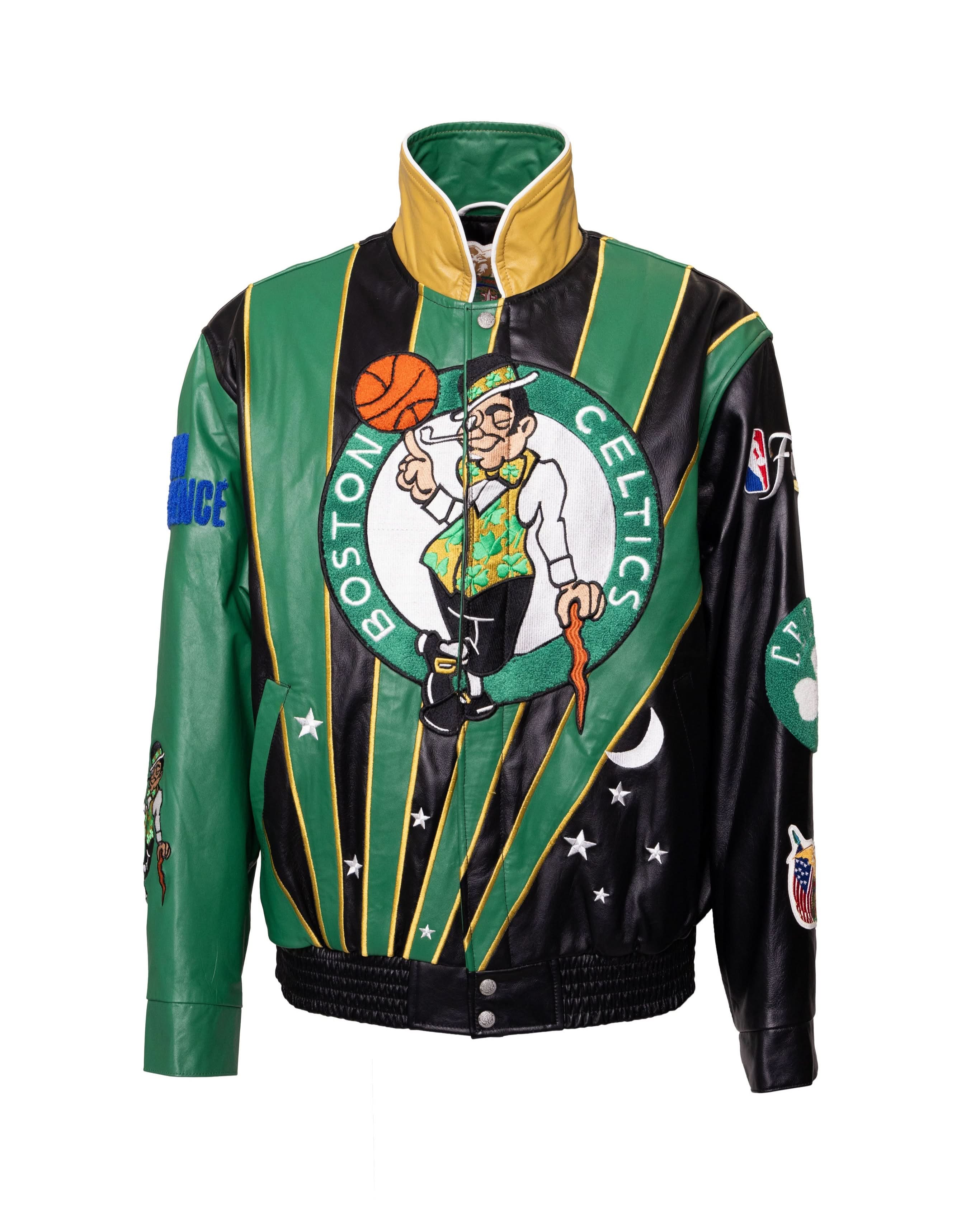 2024 NBA Champion Boston Celtics Skyline Full Leather Championship Jacket - Image 4