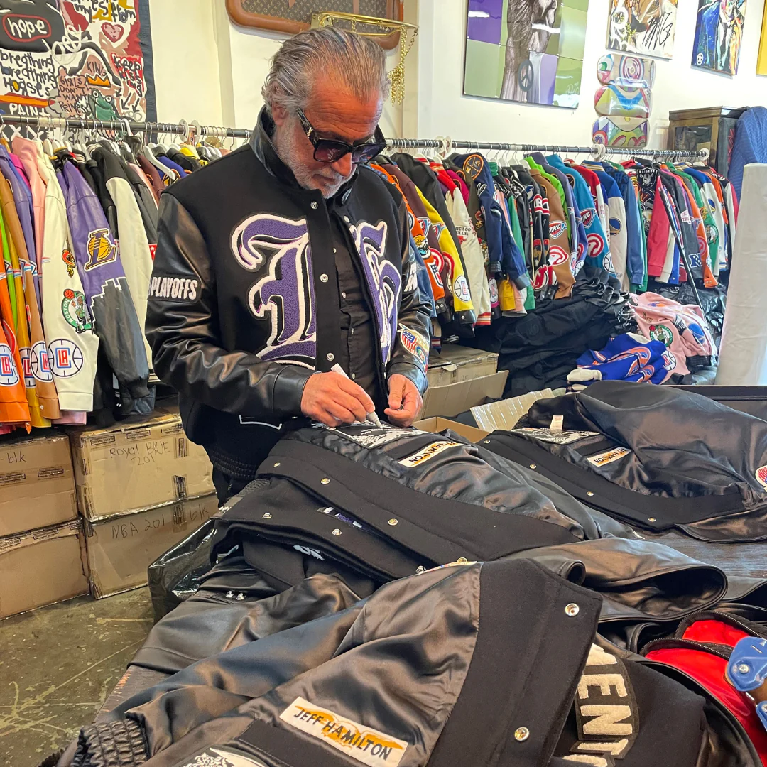 Sacramento Kings Wool & Leather Varsity Jacket - Image 4