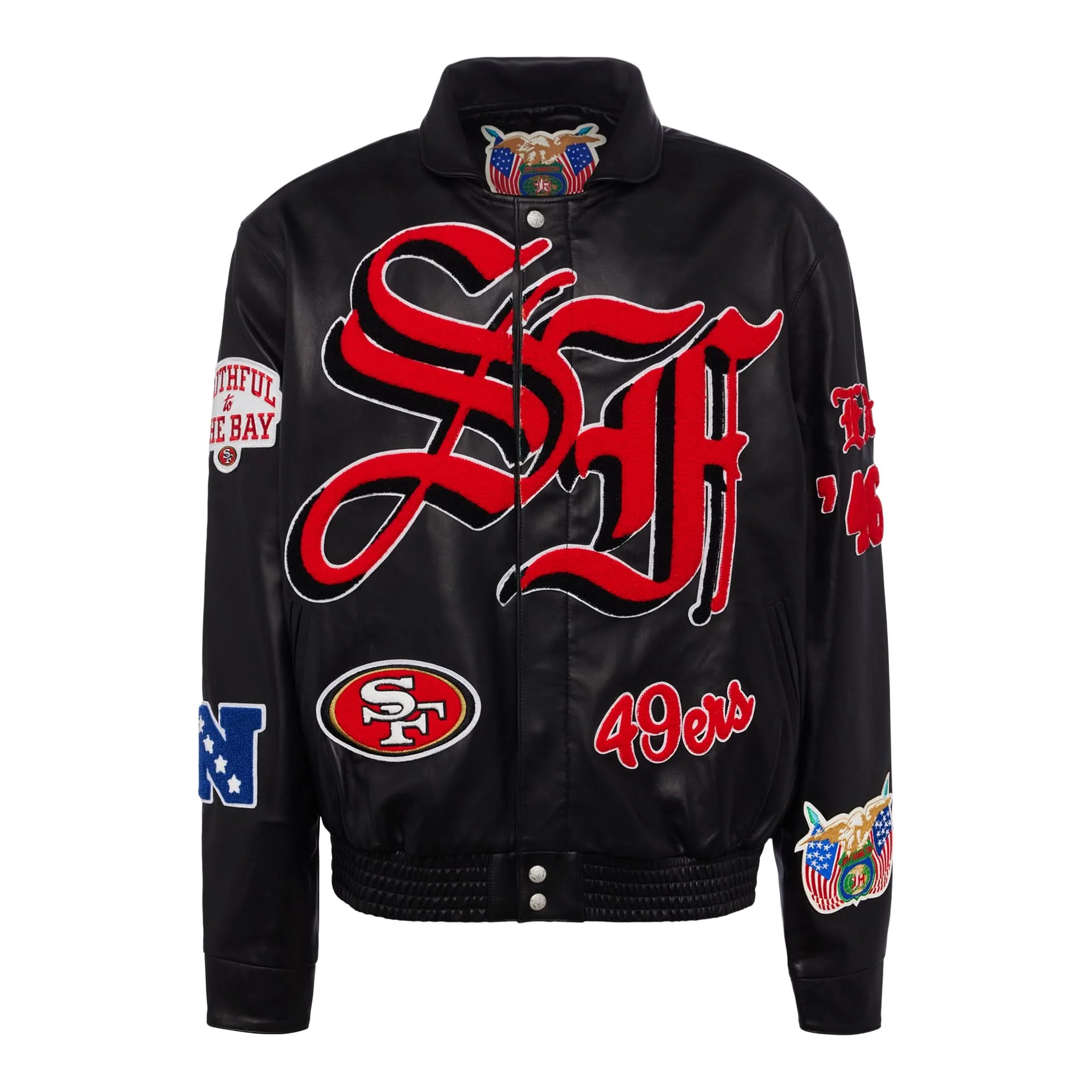 SAN FRANCISCO 49ERS LEATHER JACKET-AR