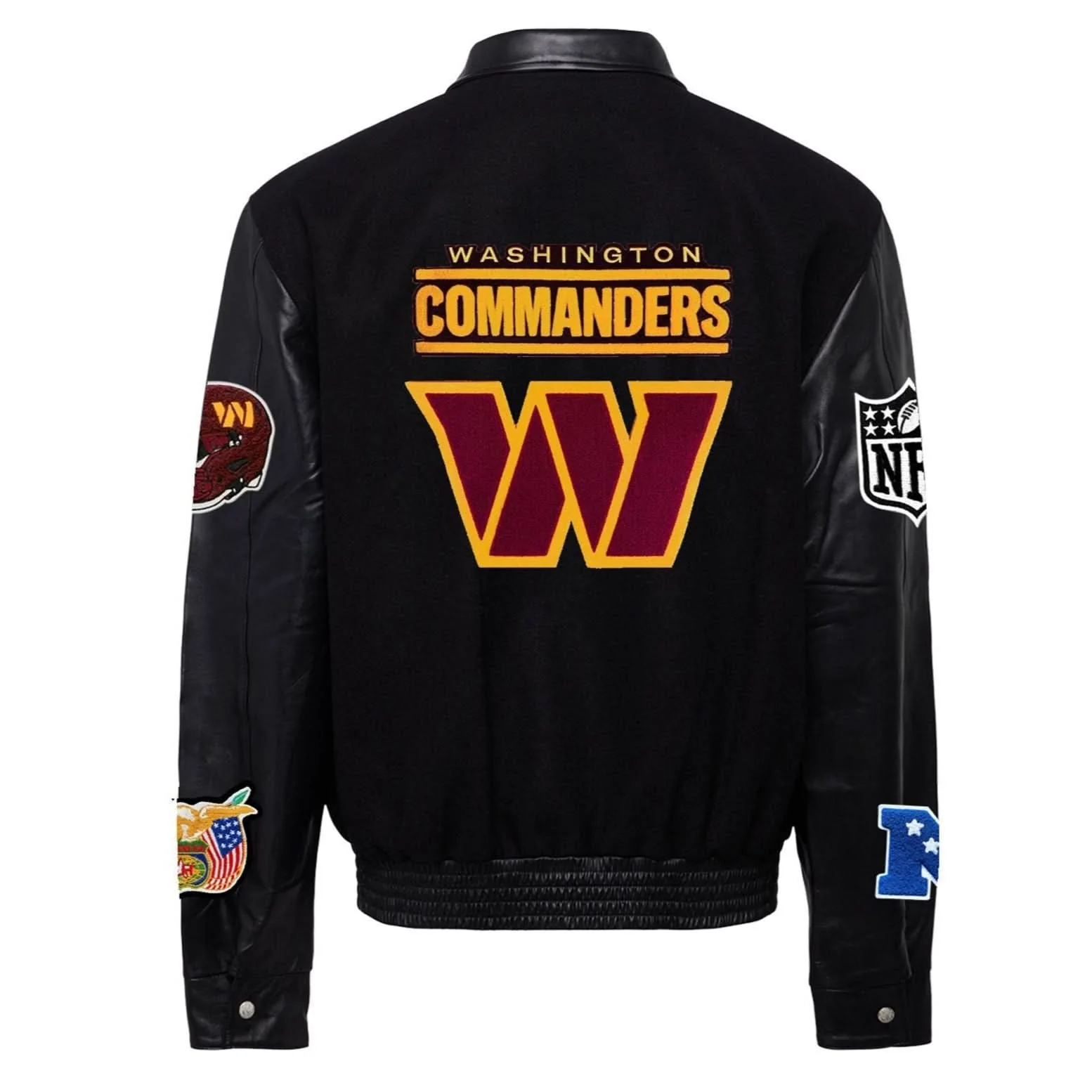 Washington Commanders Wool & Leather Varsity Jacket - Image 3