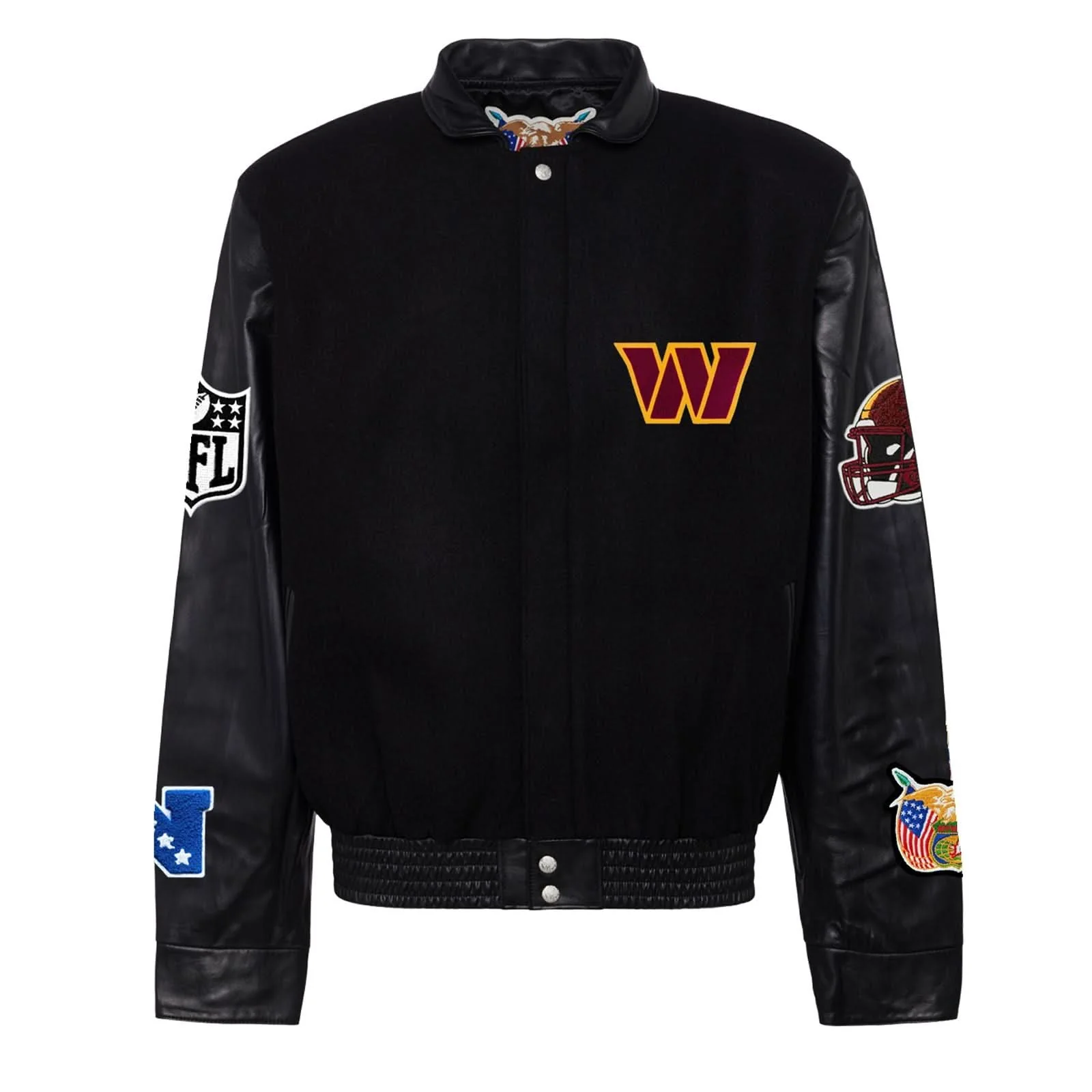 Washington Commanders Wool & Leather Varsity Jacket - Image 4